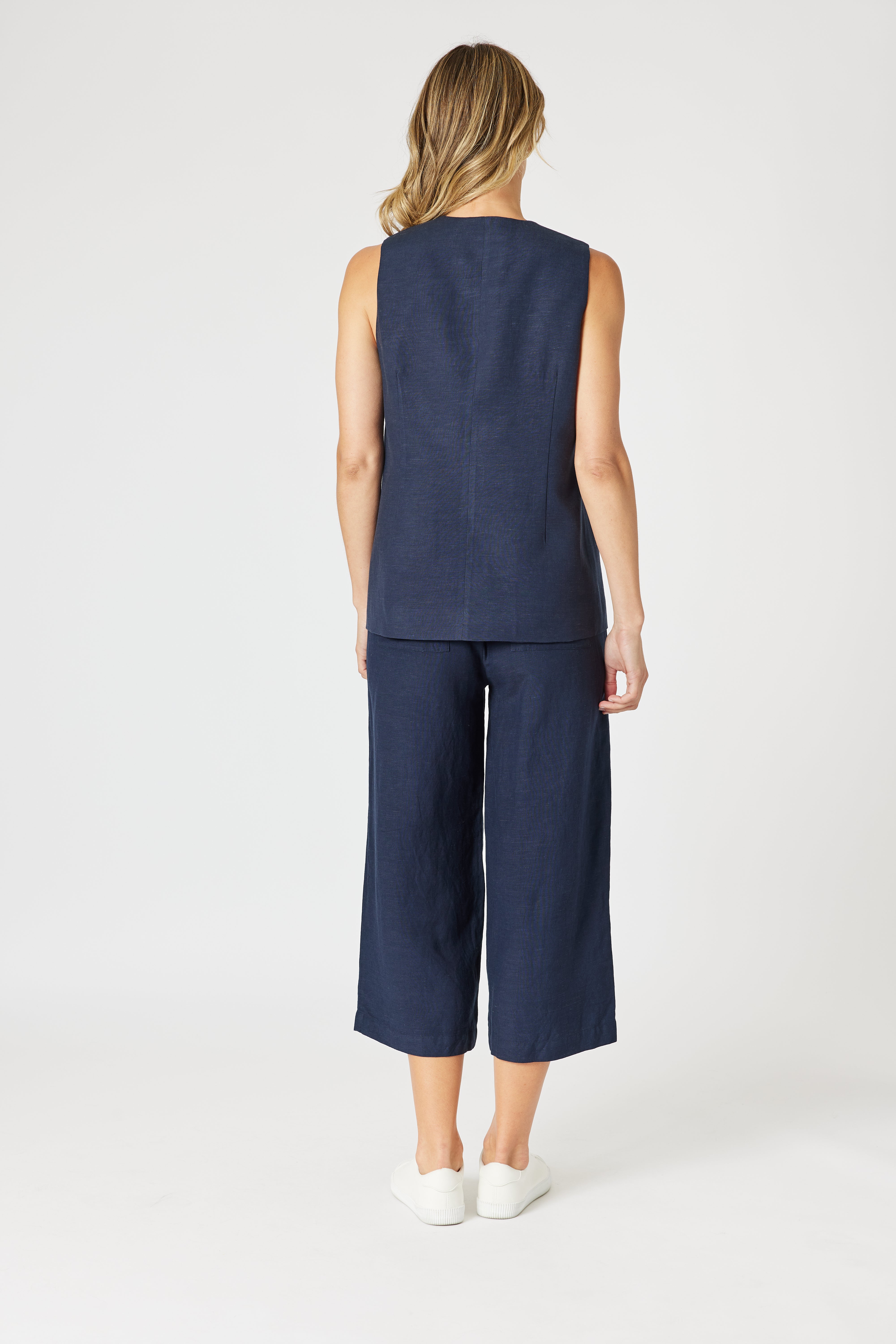 Gordon Smith Lino Wide Leg Pants - Navy