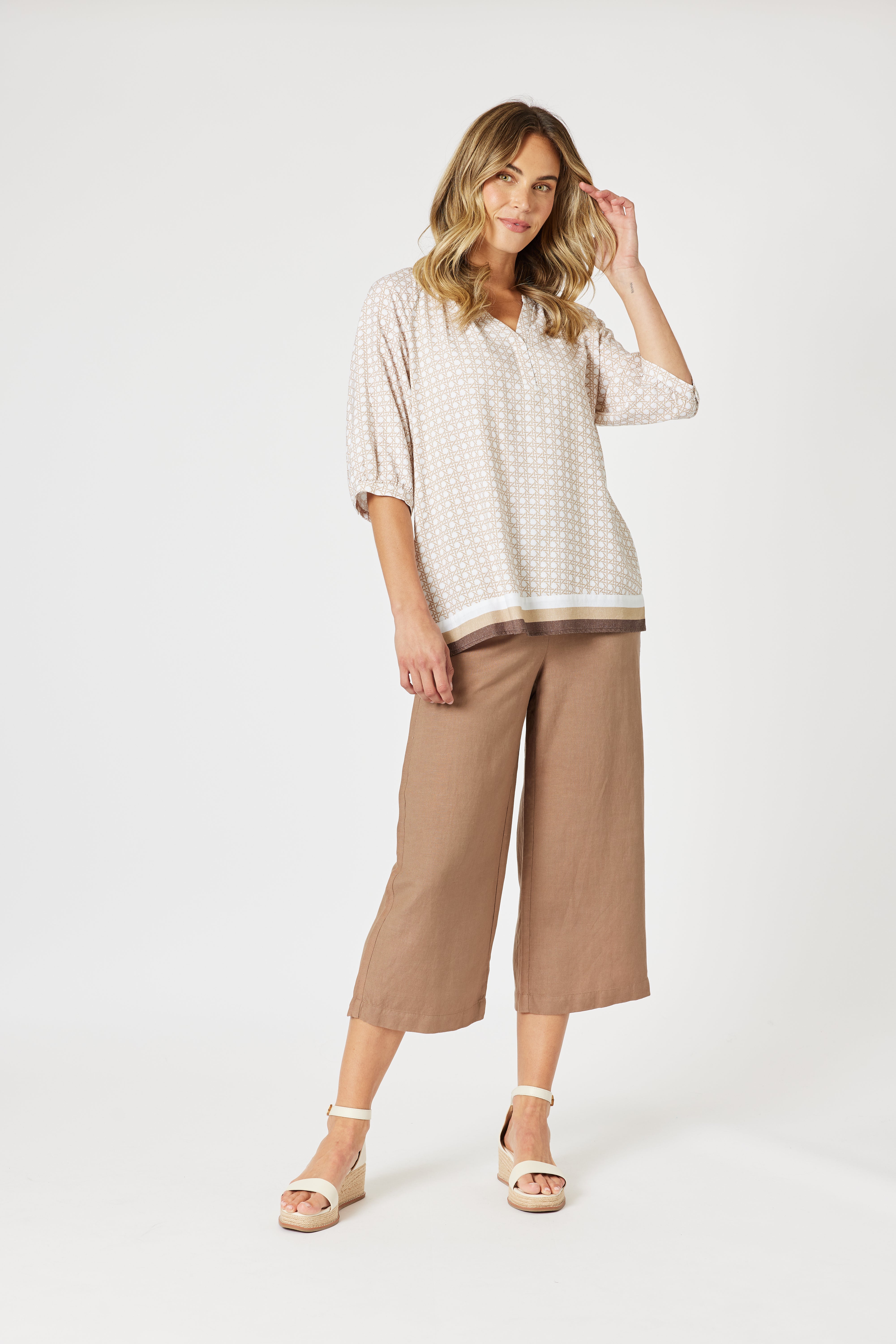 Gordon Smith Rattan Top - Natural/White