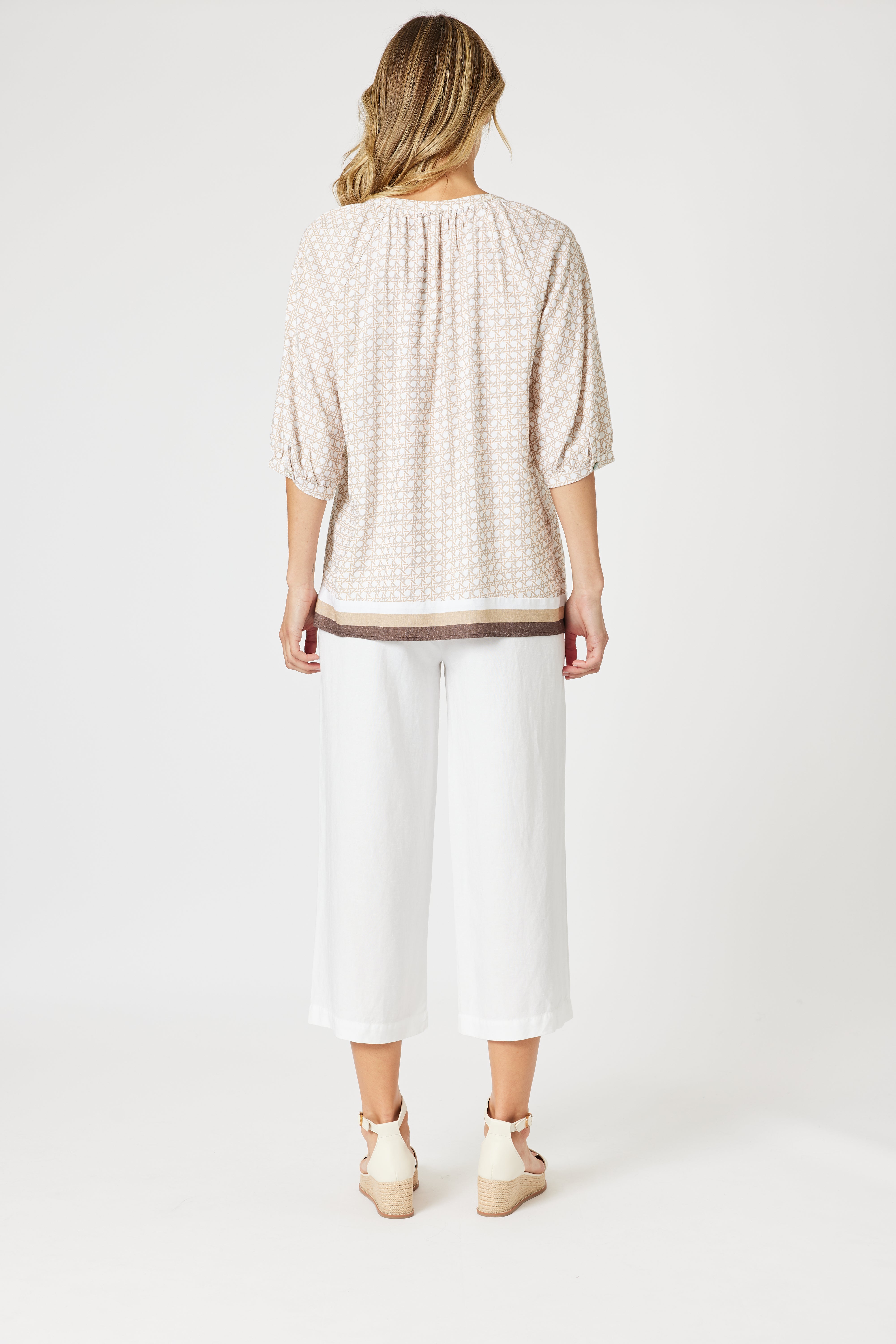 Gordon Smith Rattan Top - Natural/White