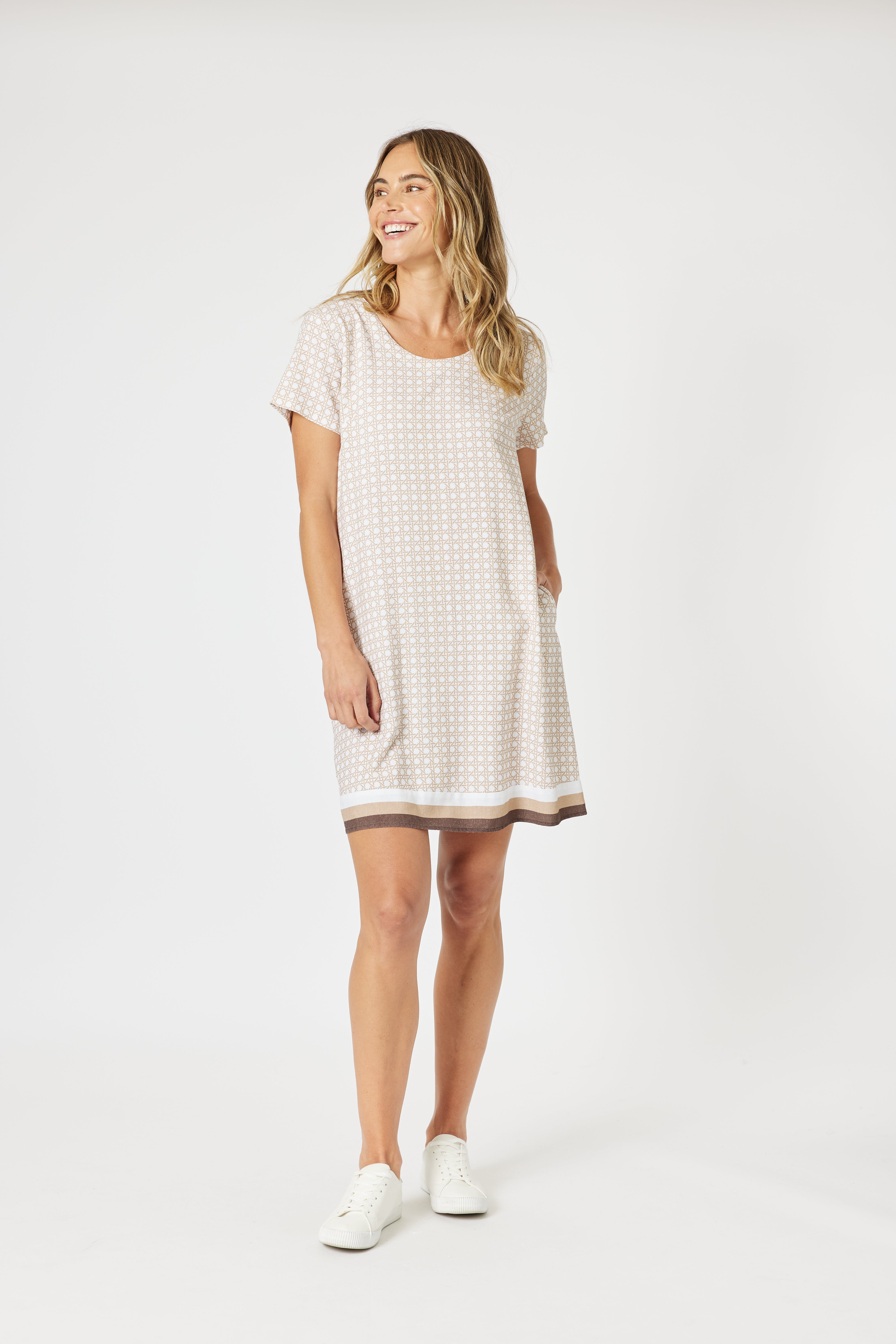Gordon Smith Rattan Dress - Natural/White