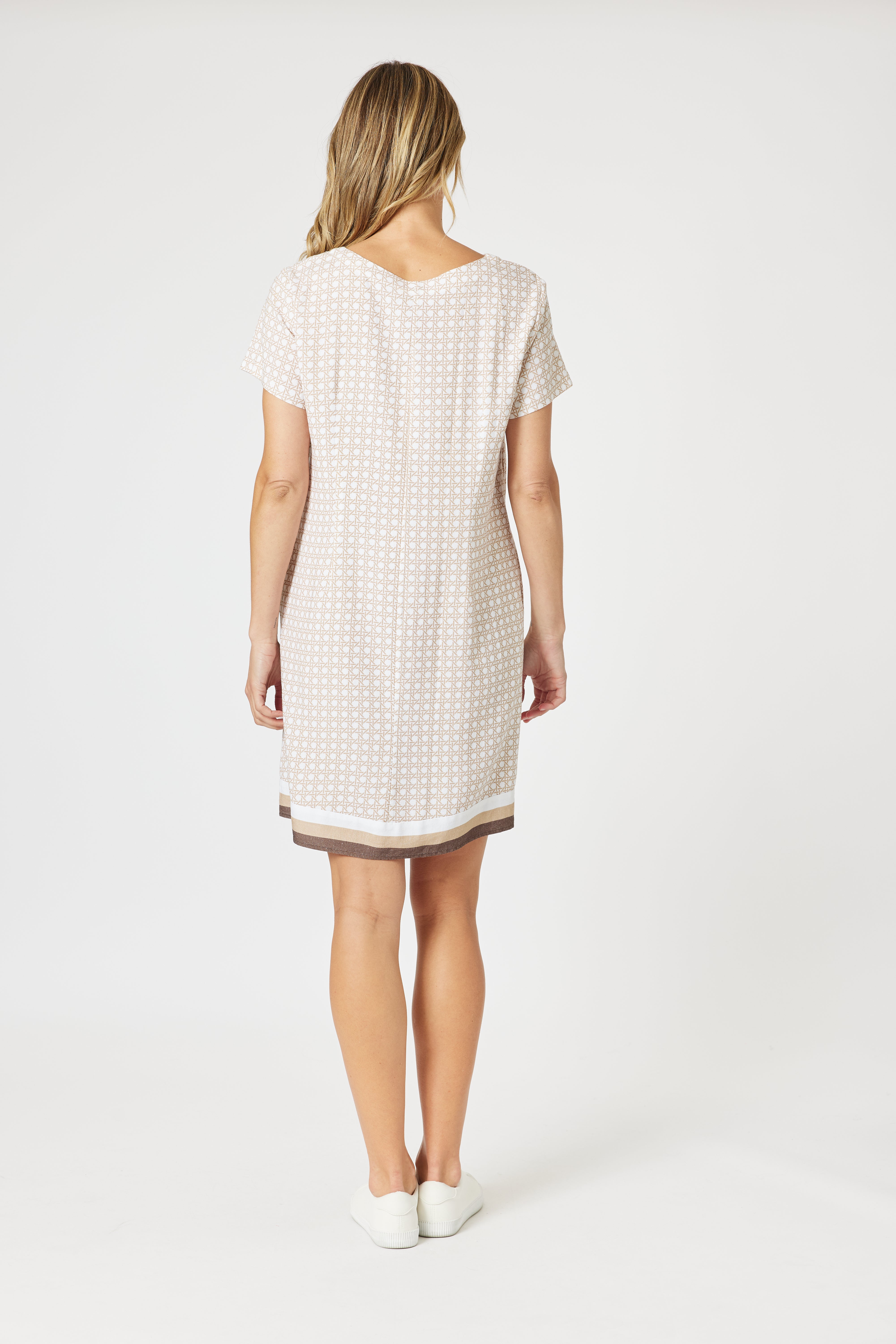 Gordon Smith Rattan Dress - Natural/White