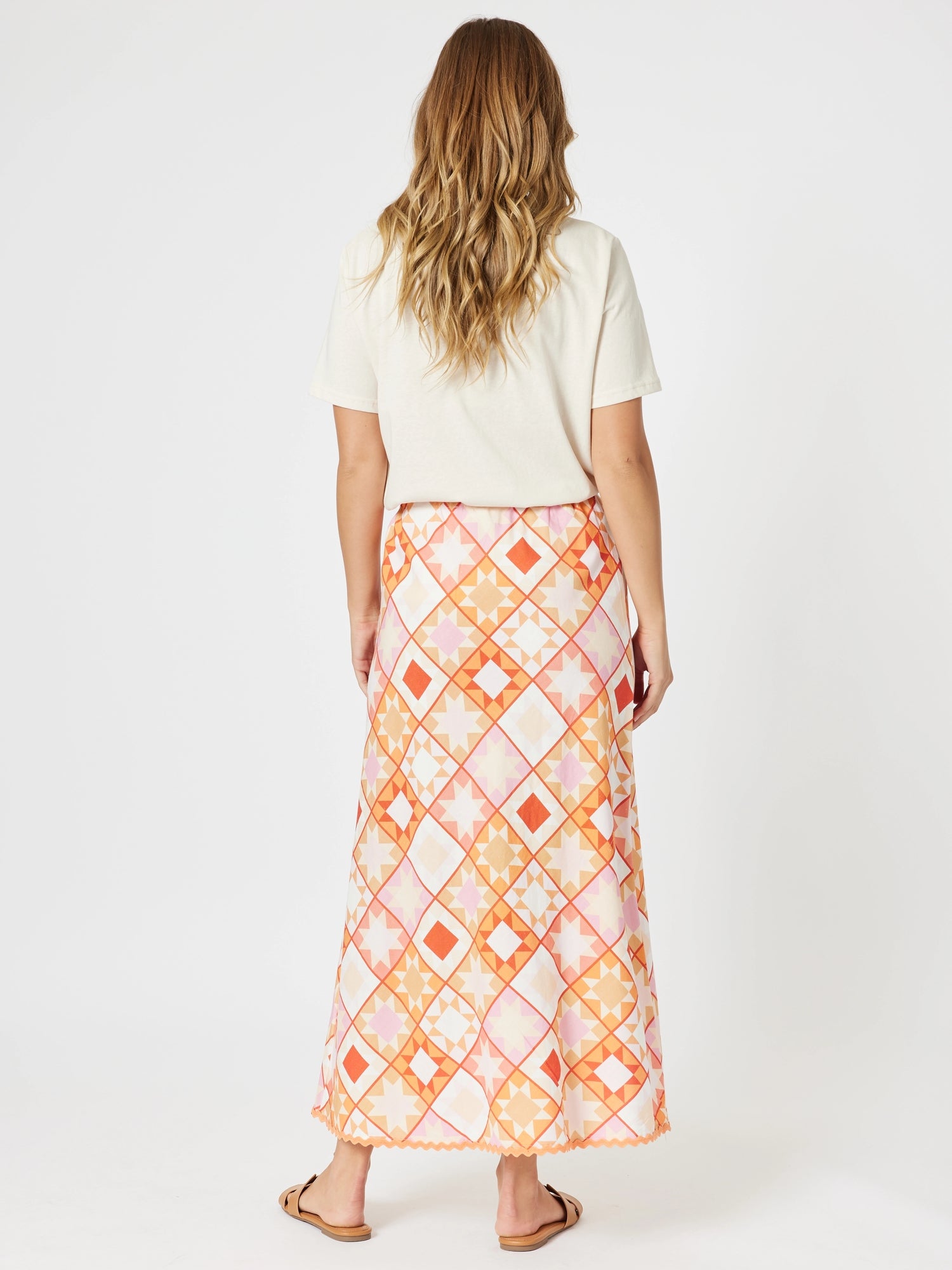 Threadz Corfu Print Skirt - Mango Multi