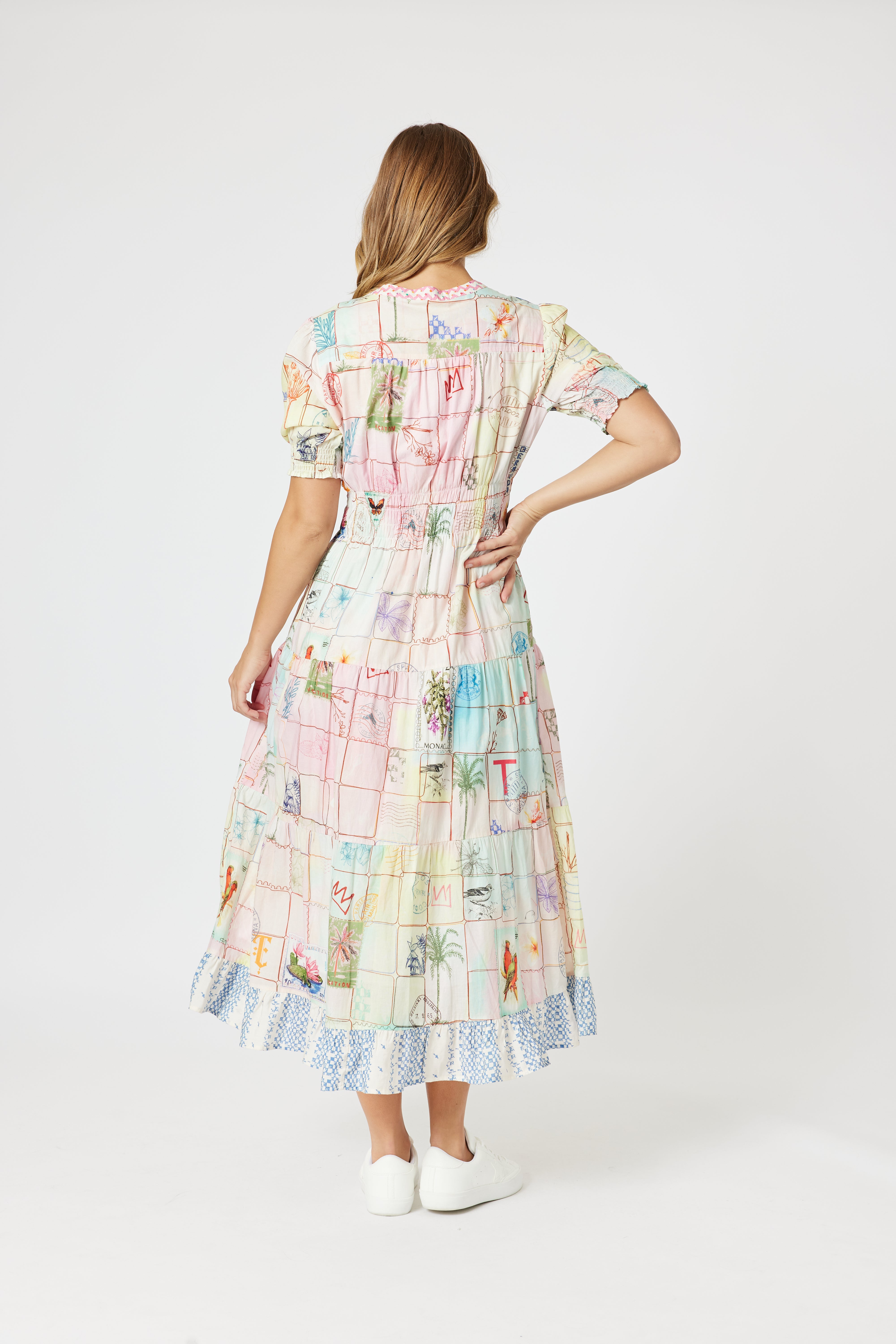 Threadz Capri Print Maxi Dress - Pastel Multi