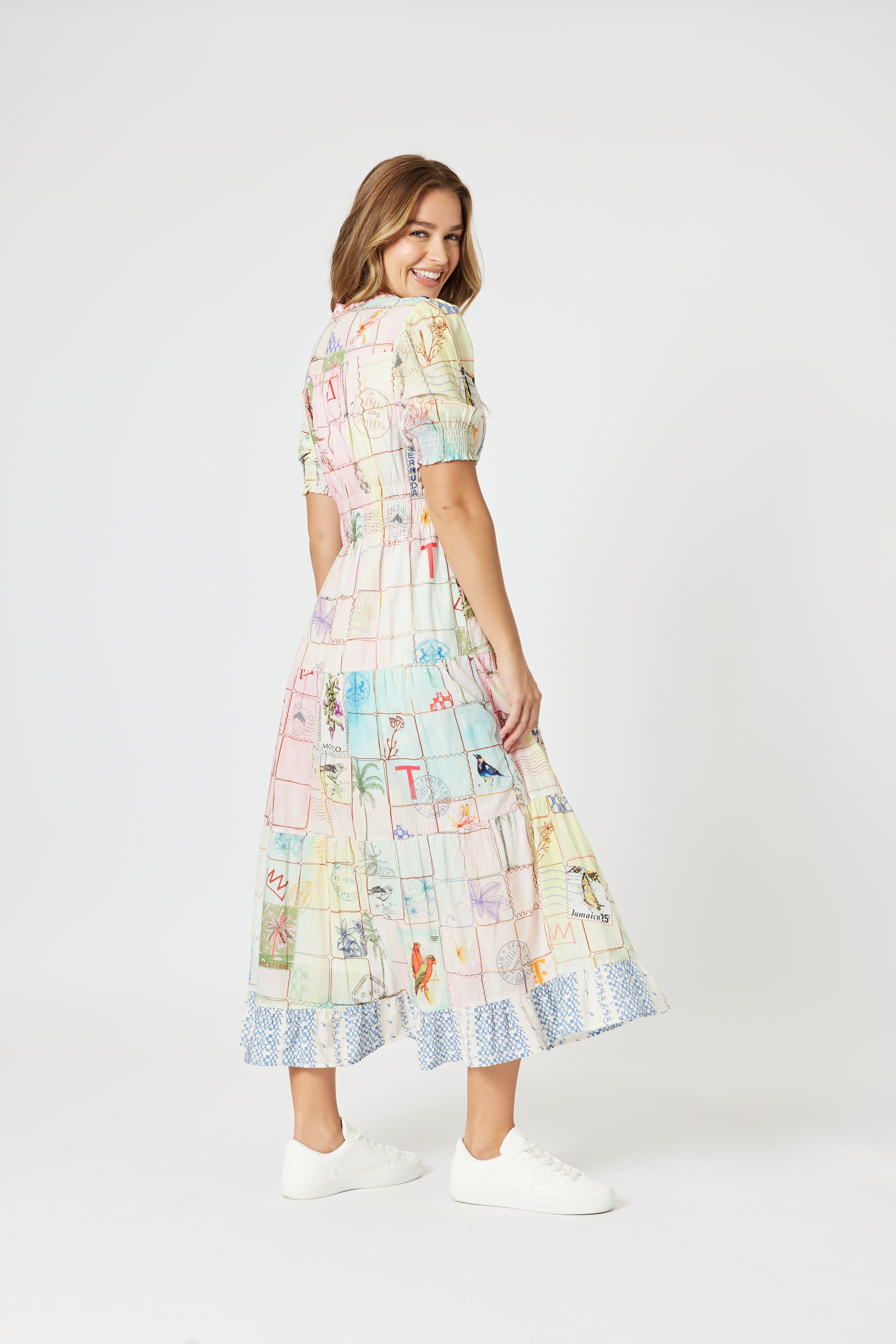 Threadz Capri Print Maxi Dress - Pastel Multi