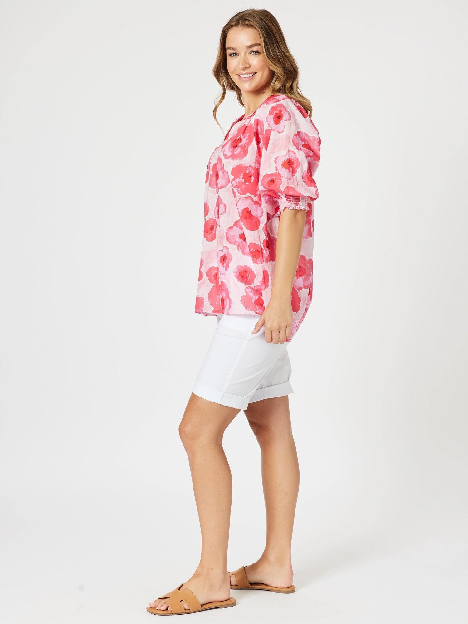 Threadz Pink Poppies Top