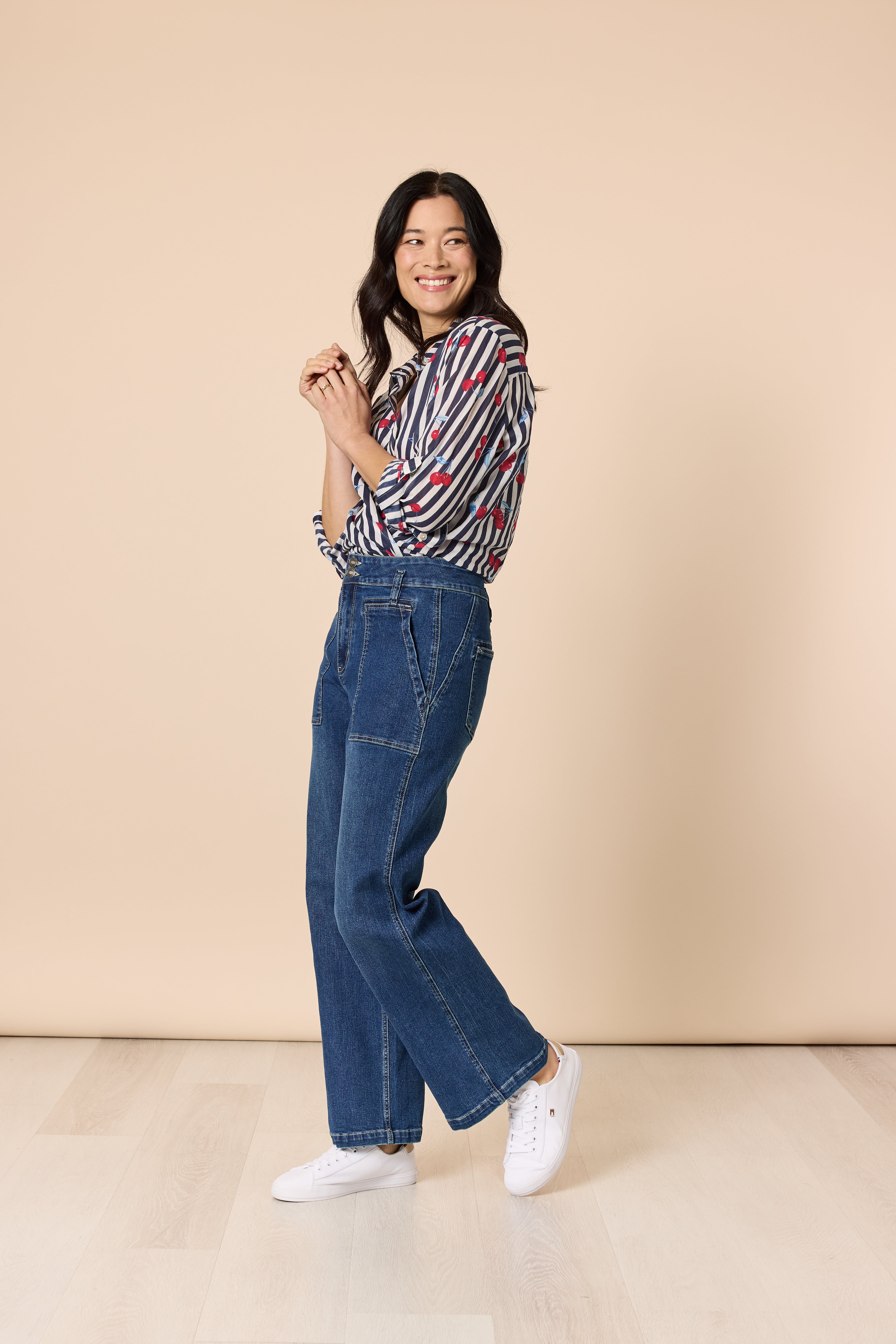 Gordon Smith Hudson High Rise Wide Leg Jean - Blue Wash