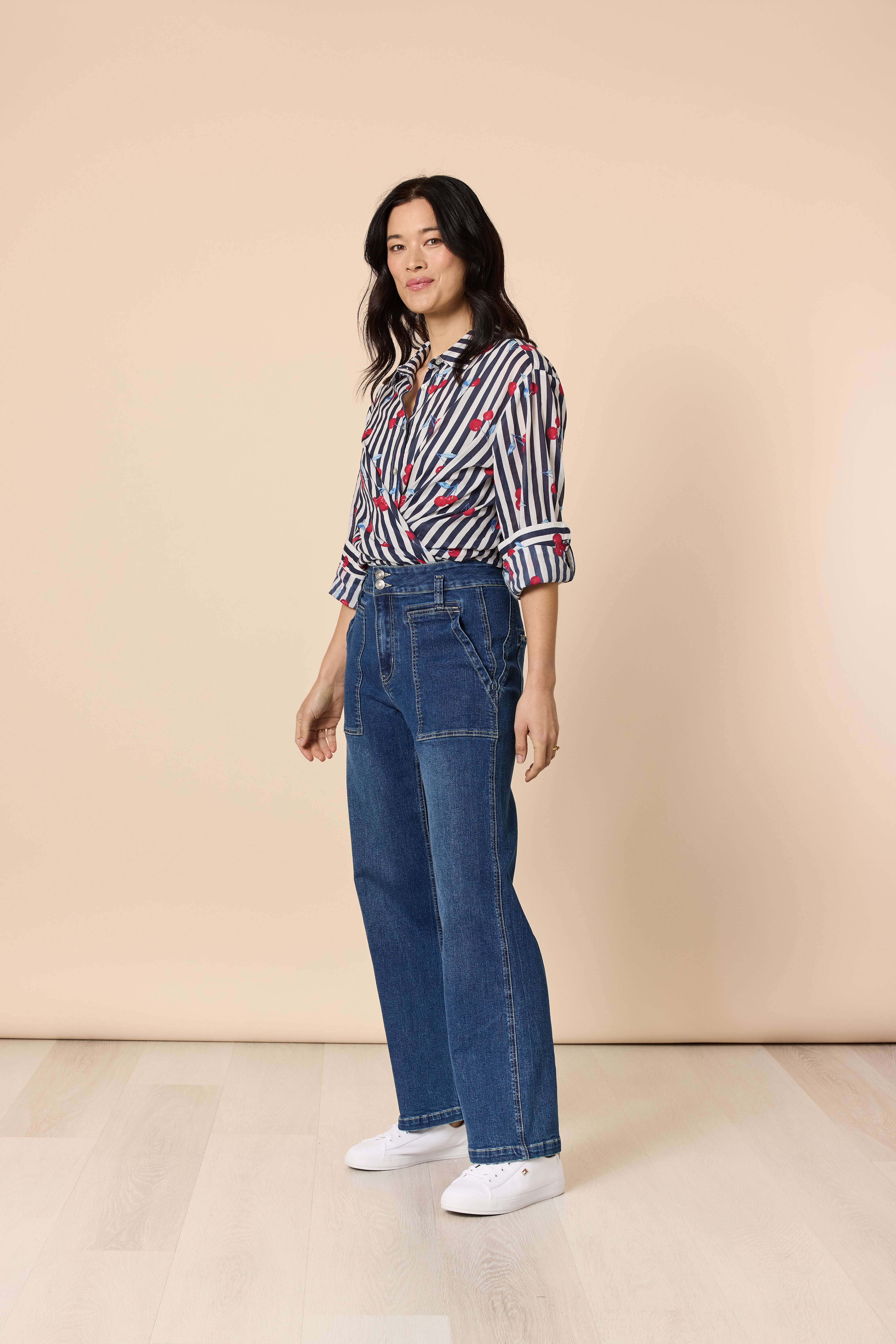 Gordon Smith Hudson High Rise Wide Leg Jean - Blue Wash