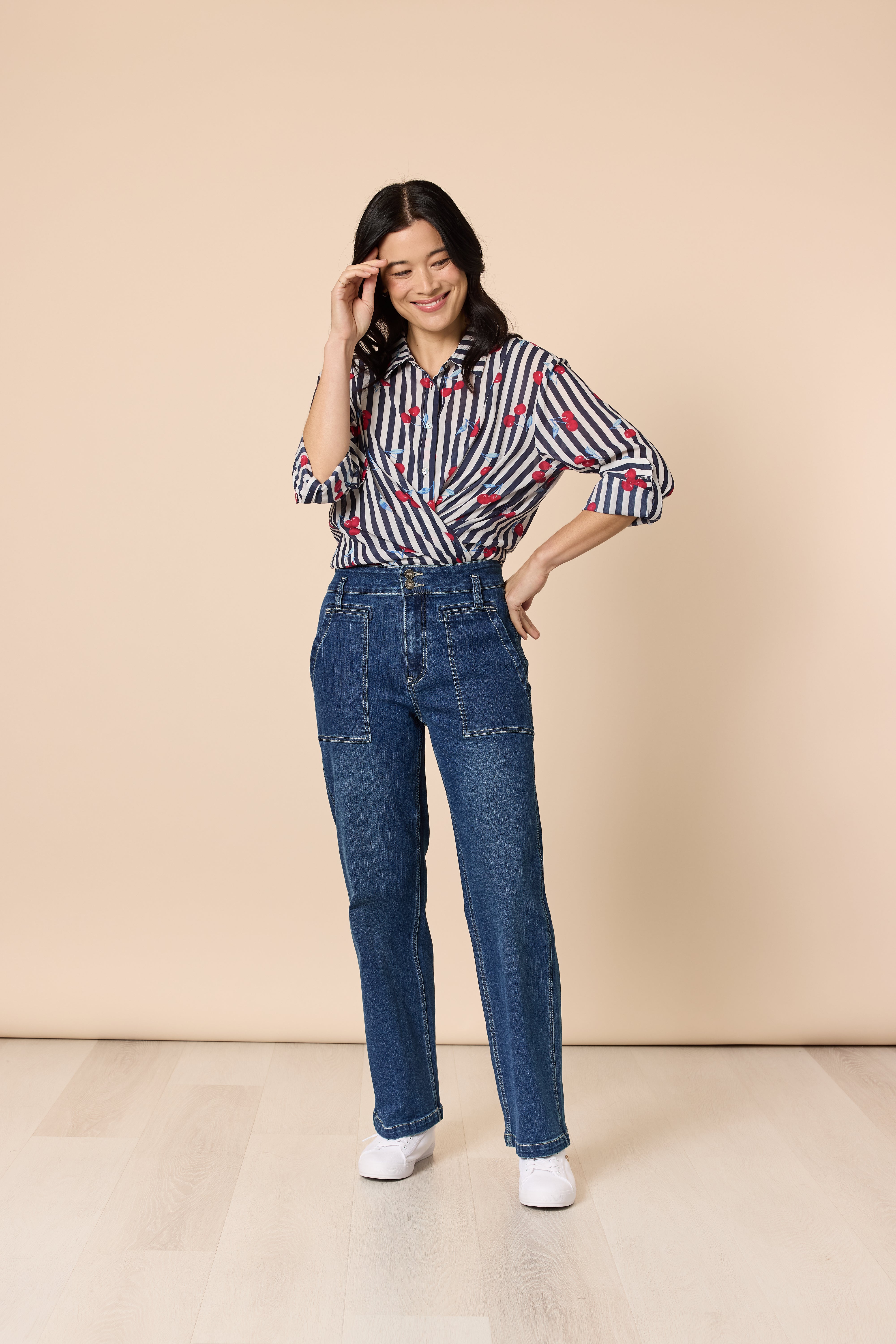 Gordon Smith Hudson High Rise Wide Leg Jean - Blue Wash