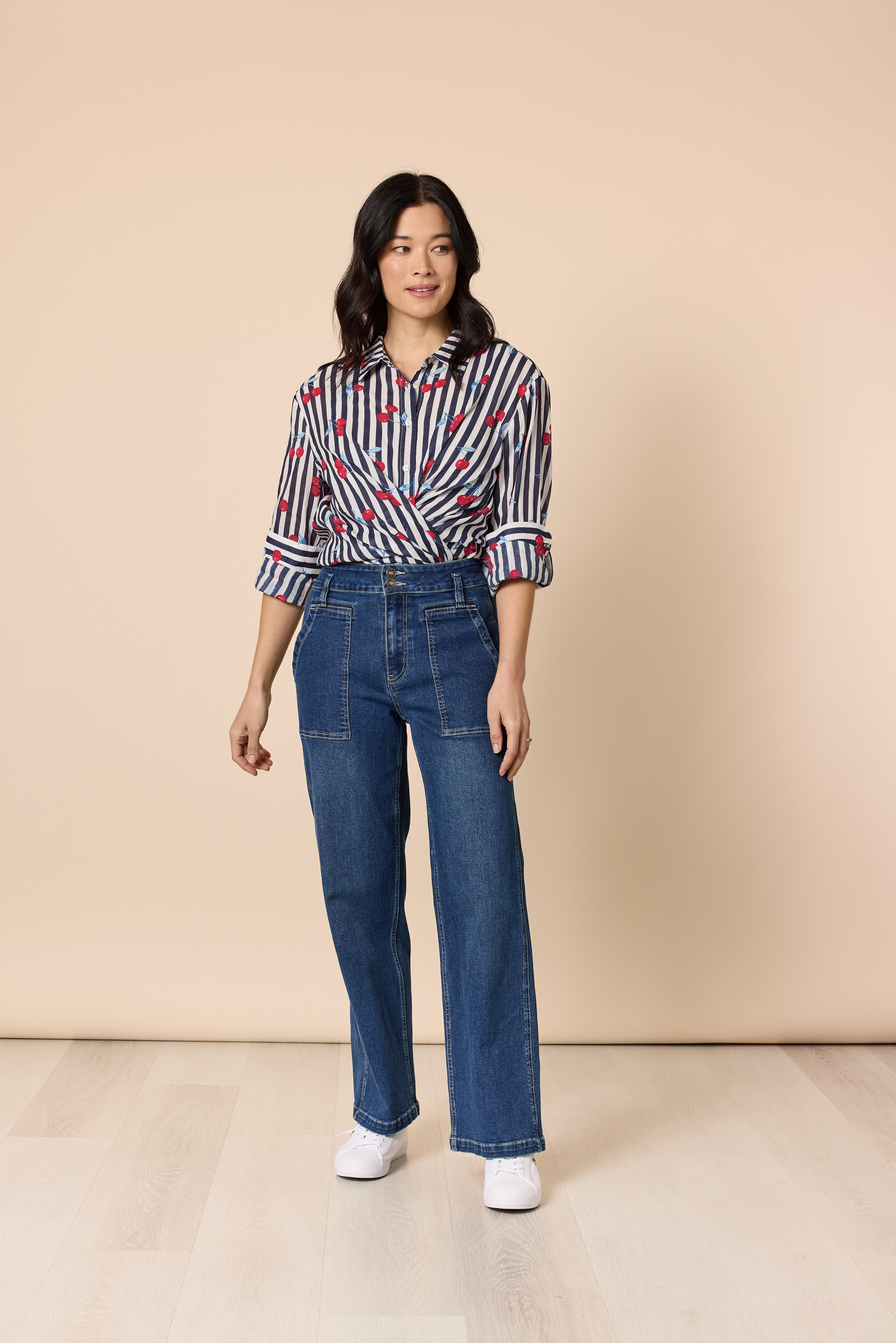 Gordon Smith Hudson High Rise Wide Leg Jean - Blue Wash