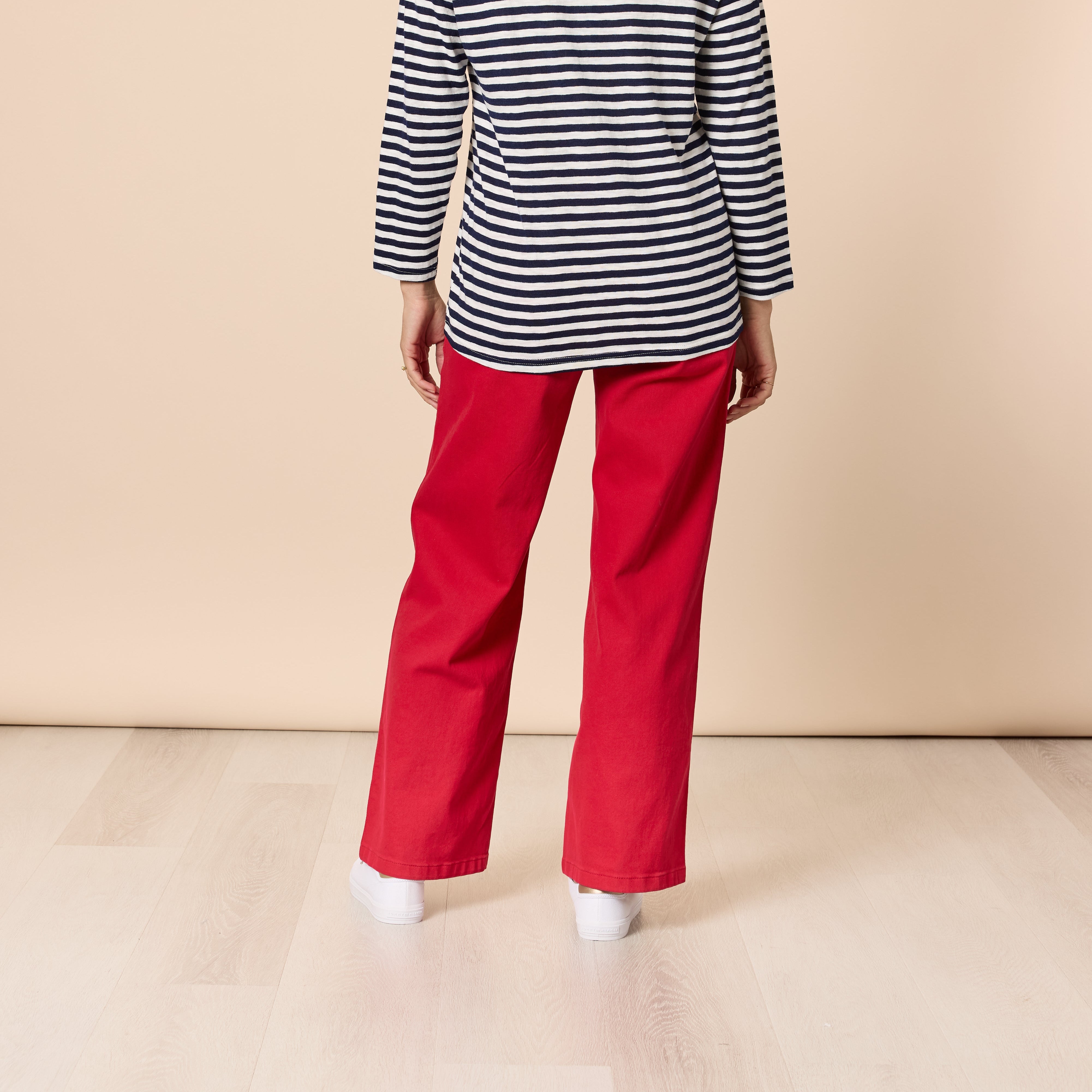 Gordon Smith Hudson High Rise Wide Leg Jean - Red