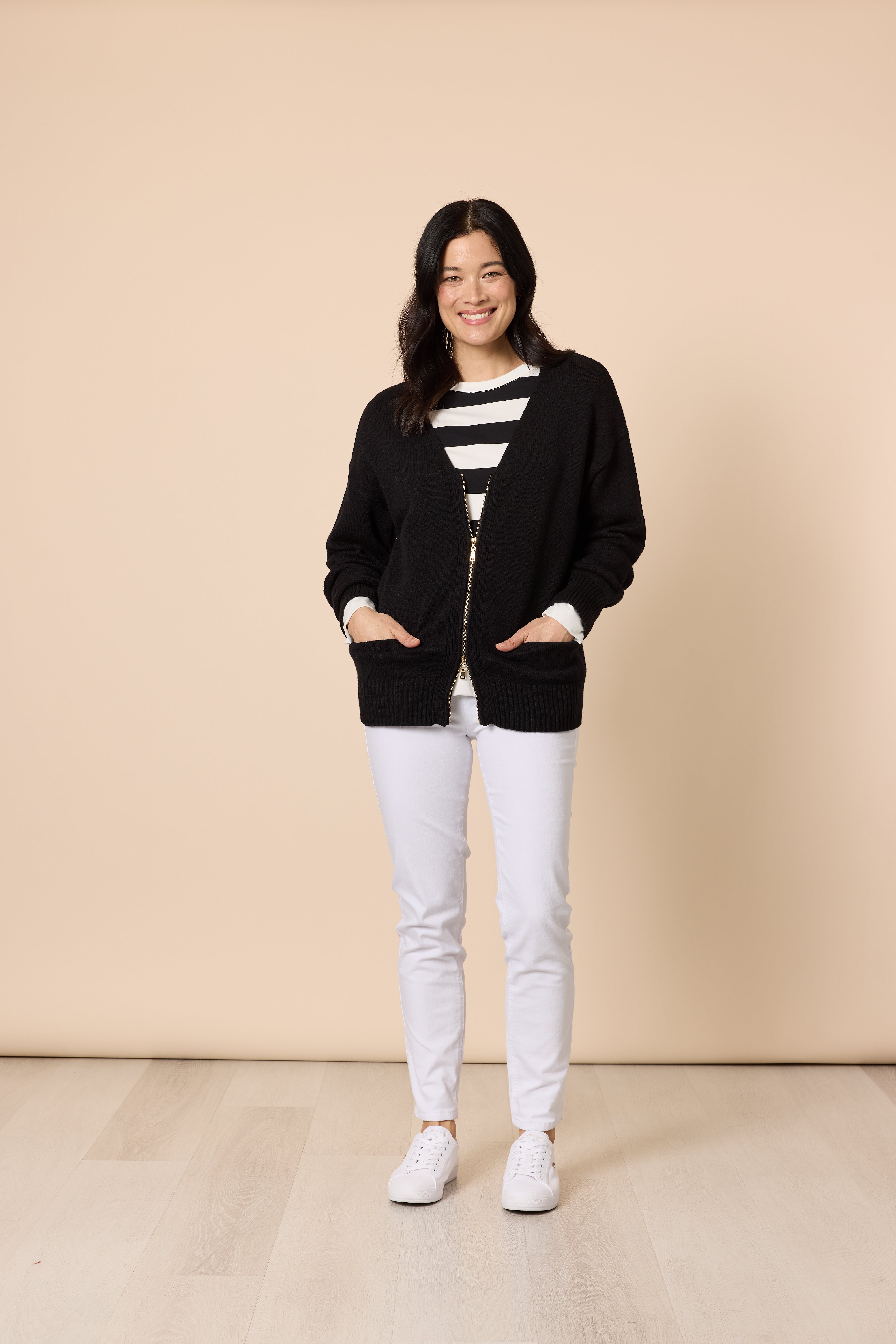 Gordon Smith Manhattan Zip Cardi - Black