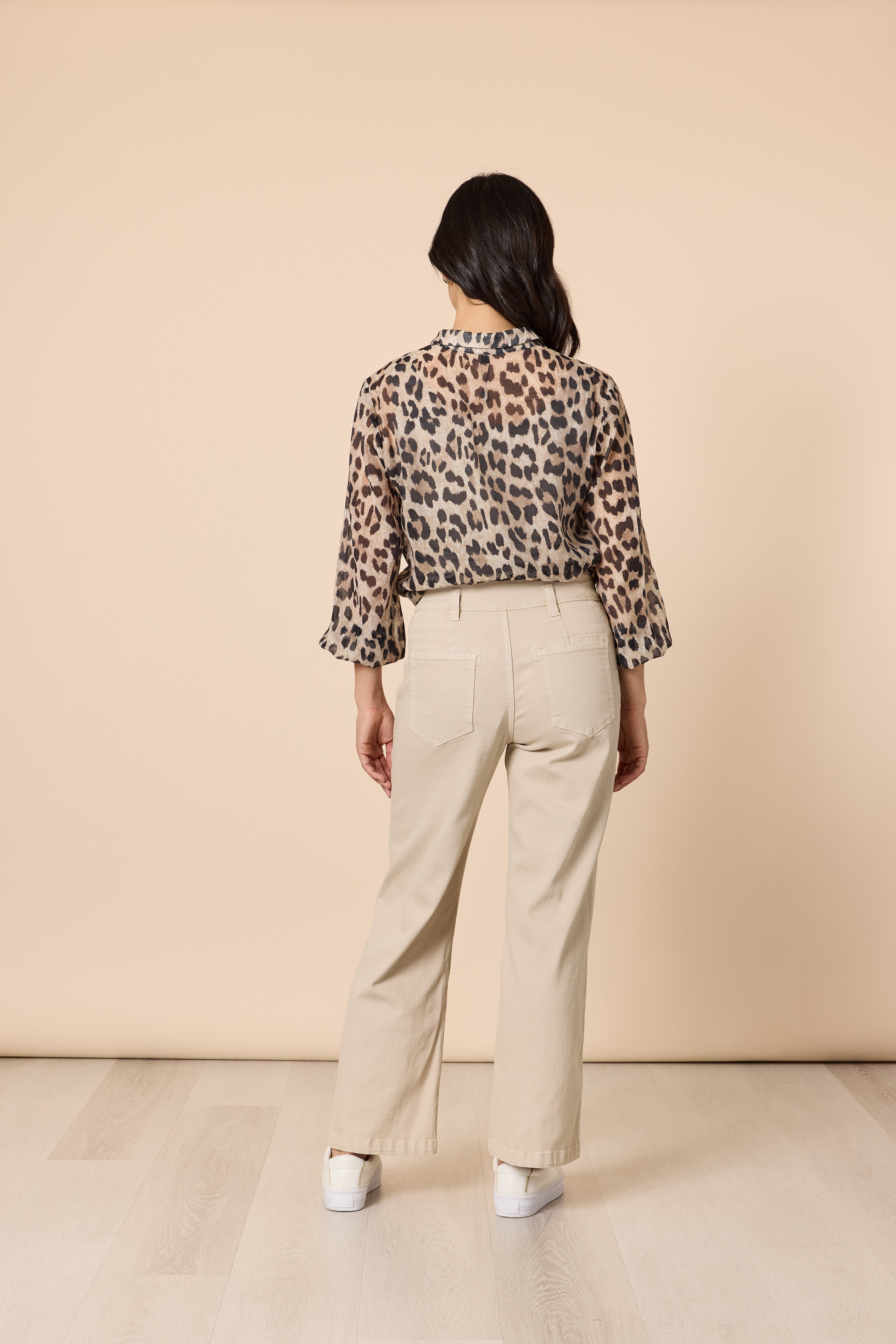 Gordon Smith Hudson High Rise Wide Leg Jean - Natural