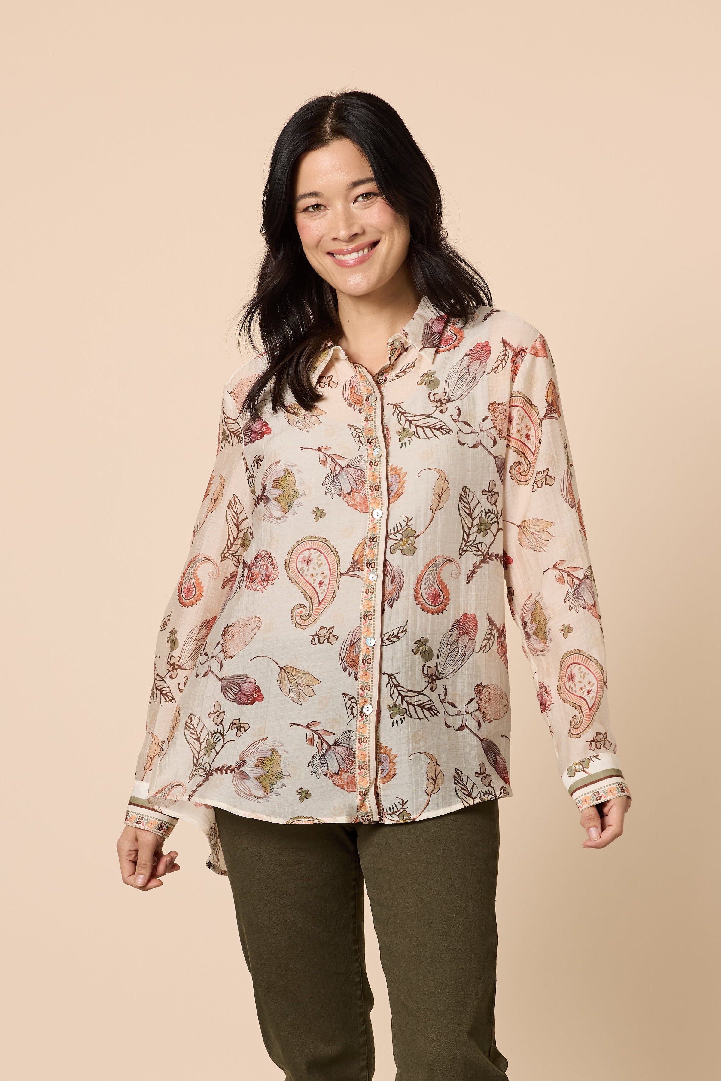 Gordon Smith Arizona Print Shirt - Natural Multi