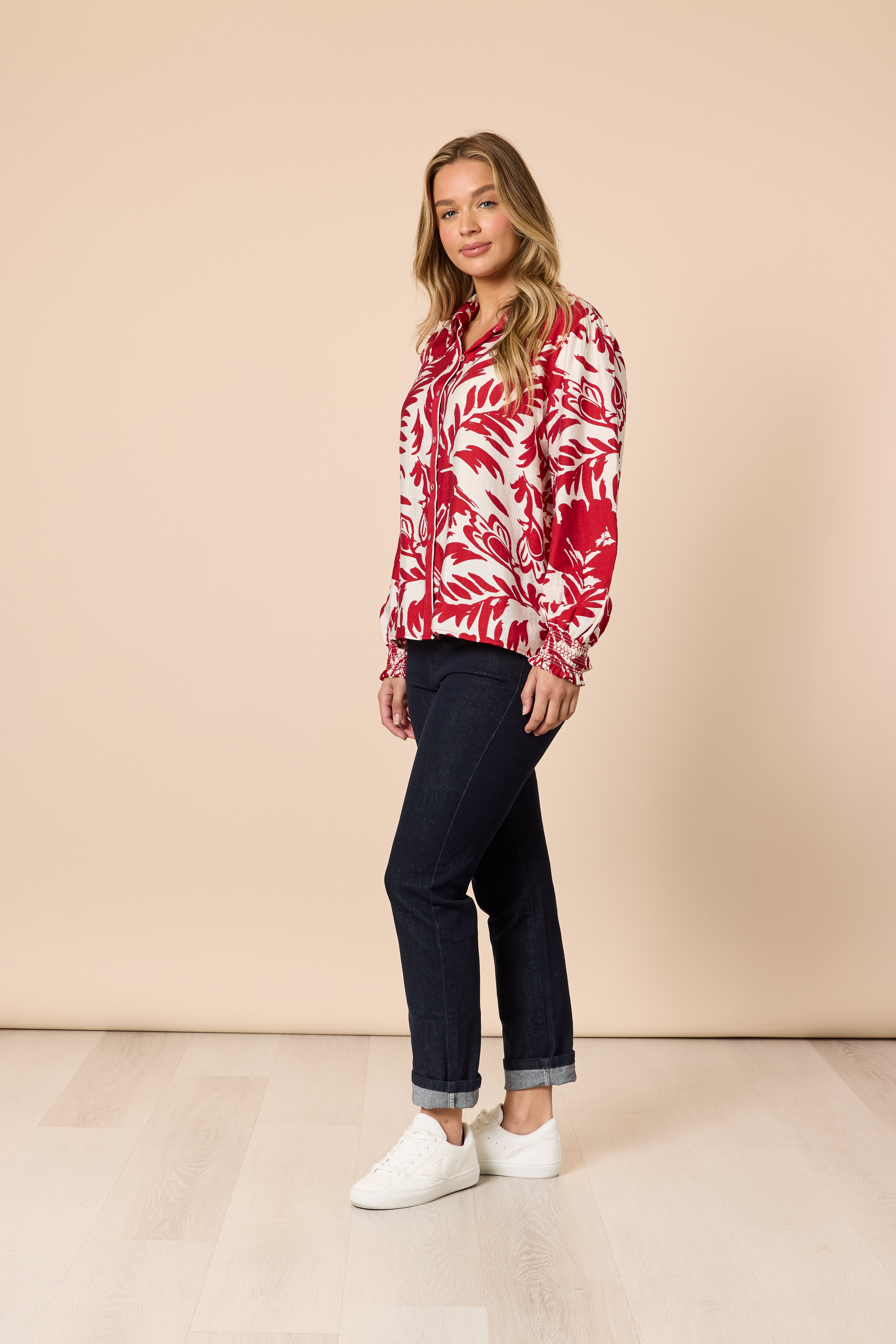 Threadz Moulin Rouge Shirt - Red/Ivory