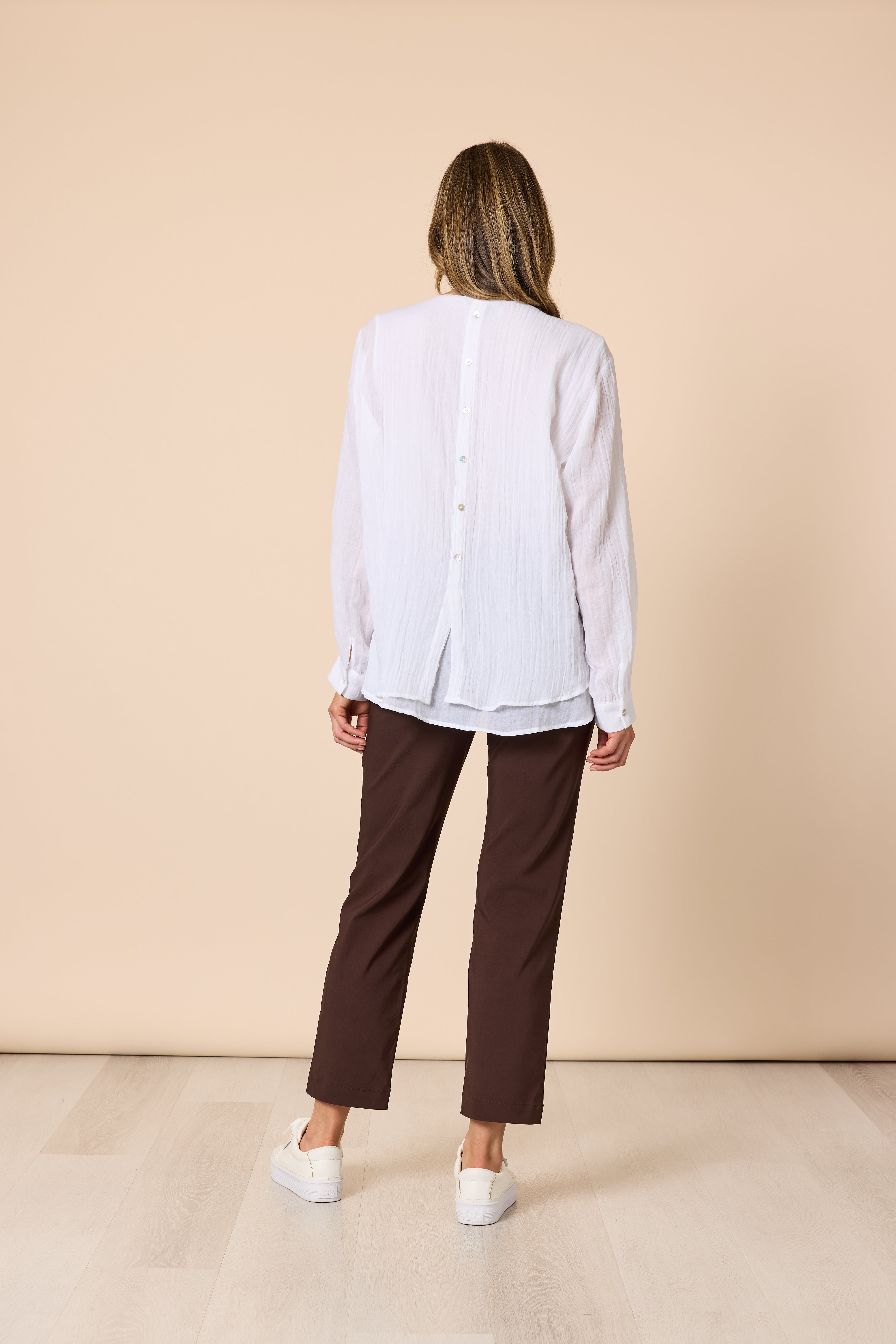 Clarity Fleur Top - White/Gold