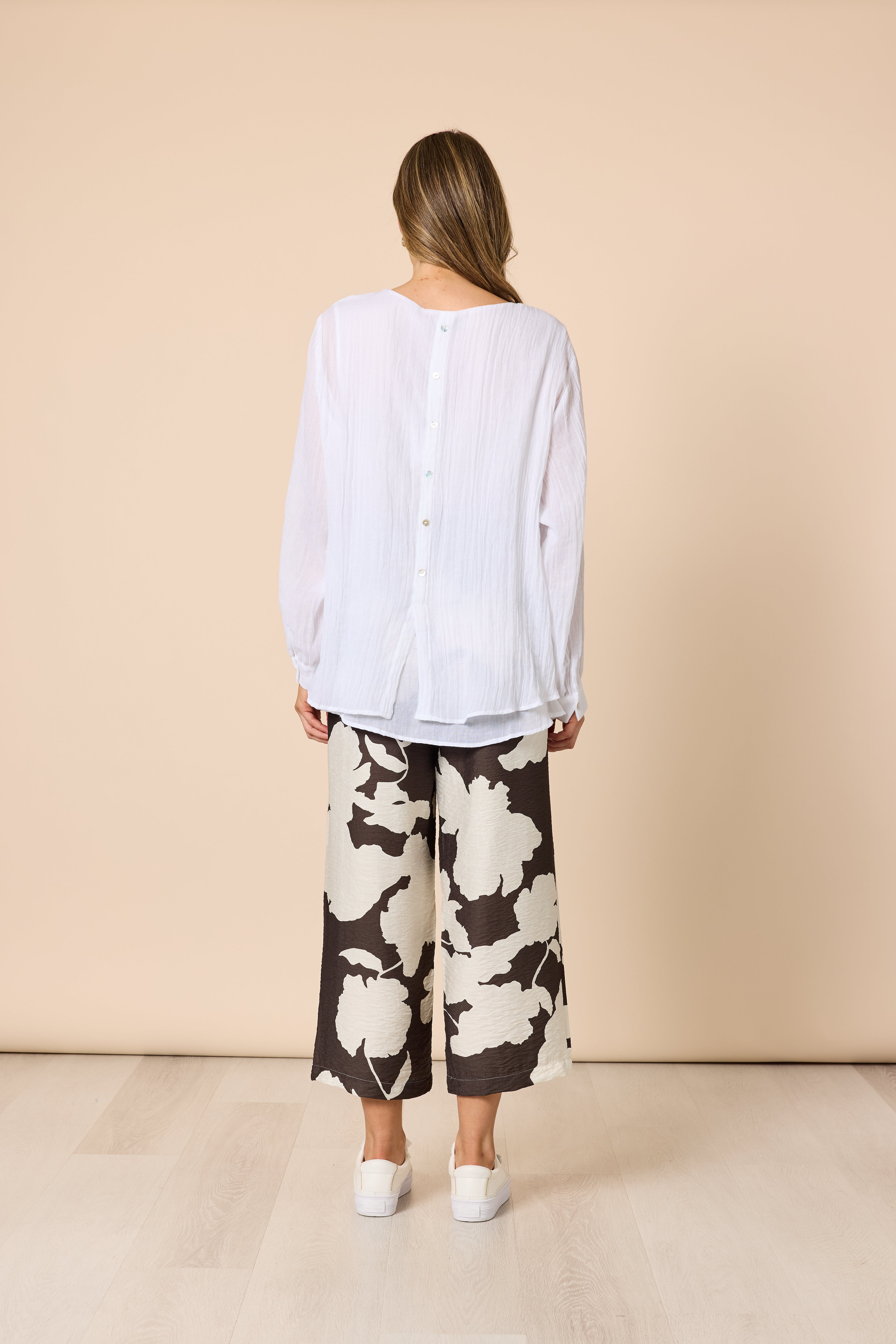 Clarity Toulouse Pant - Coffee/Ivory
