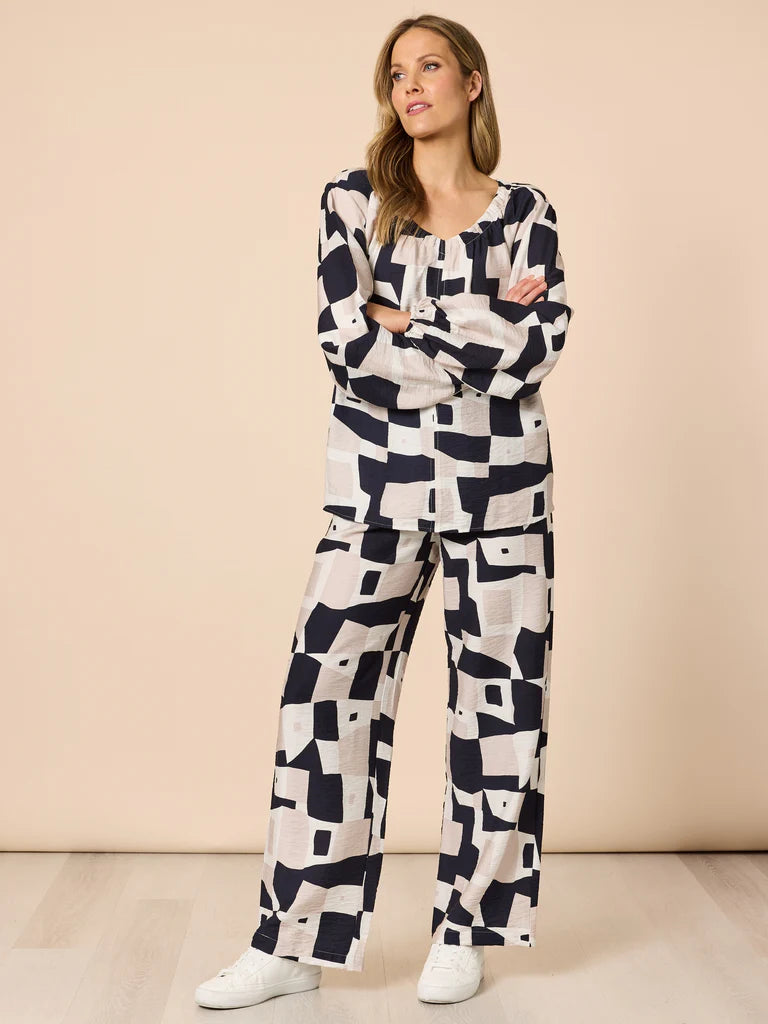 Clarity Rive Gauche Pant - Navy Multi