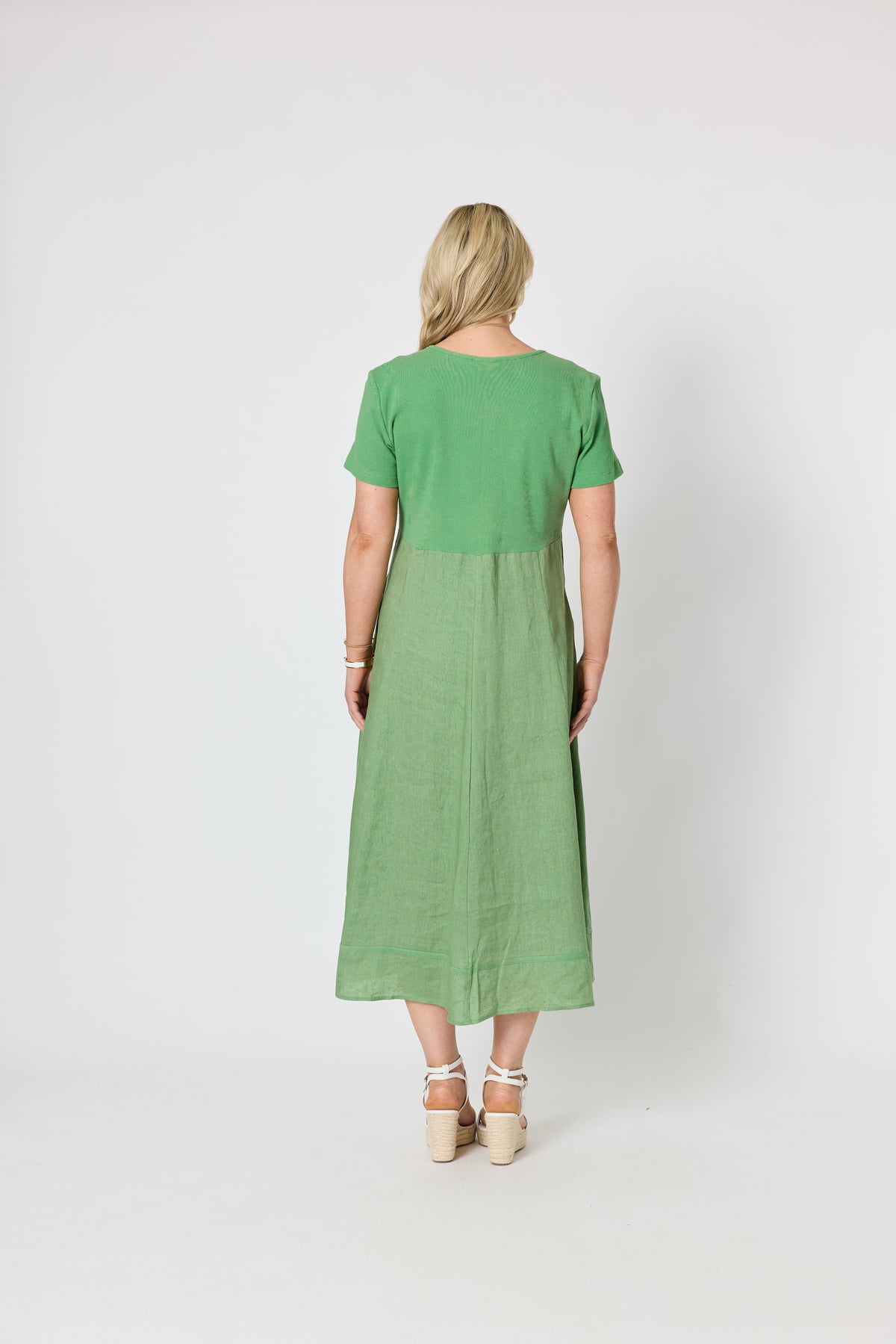 Gordon Smith Lino Le Marais Dress - Fern