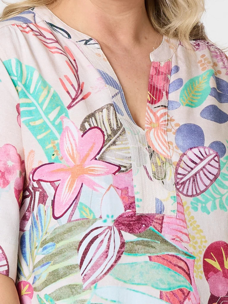 Gordon Smith Desert Rose Floral Print Dress - Pink/Multi
