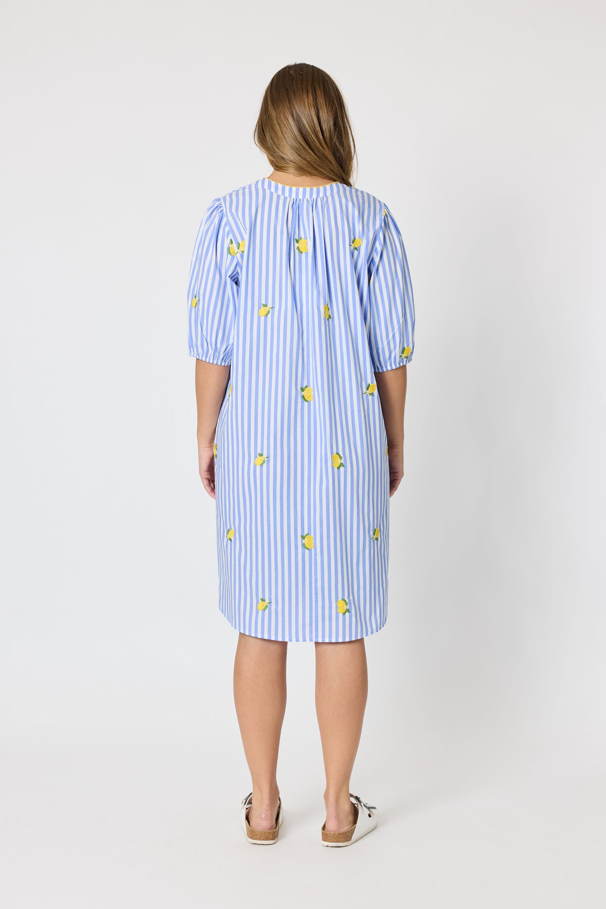 Threadz Spritz Stripe Dress - Blue/White