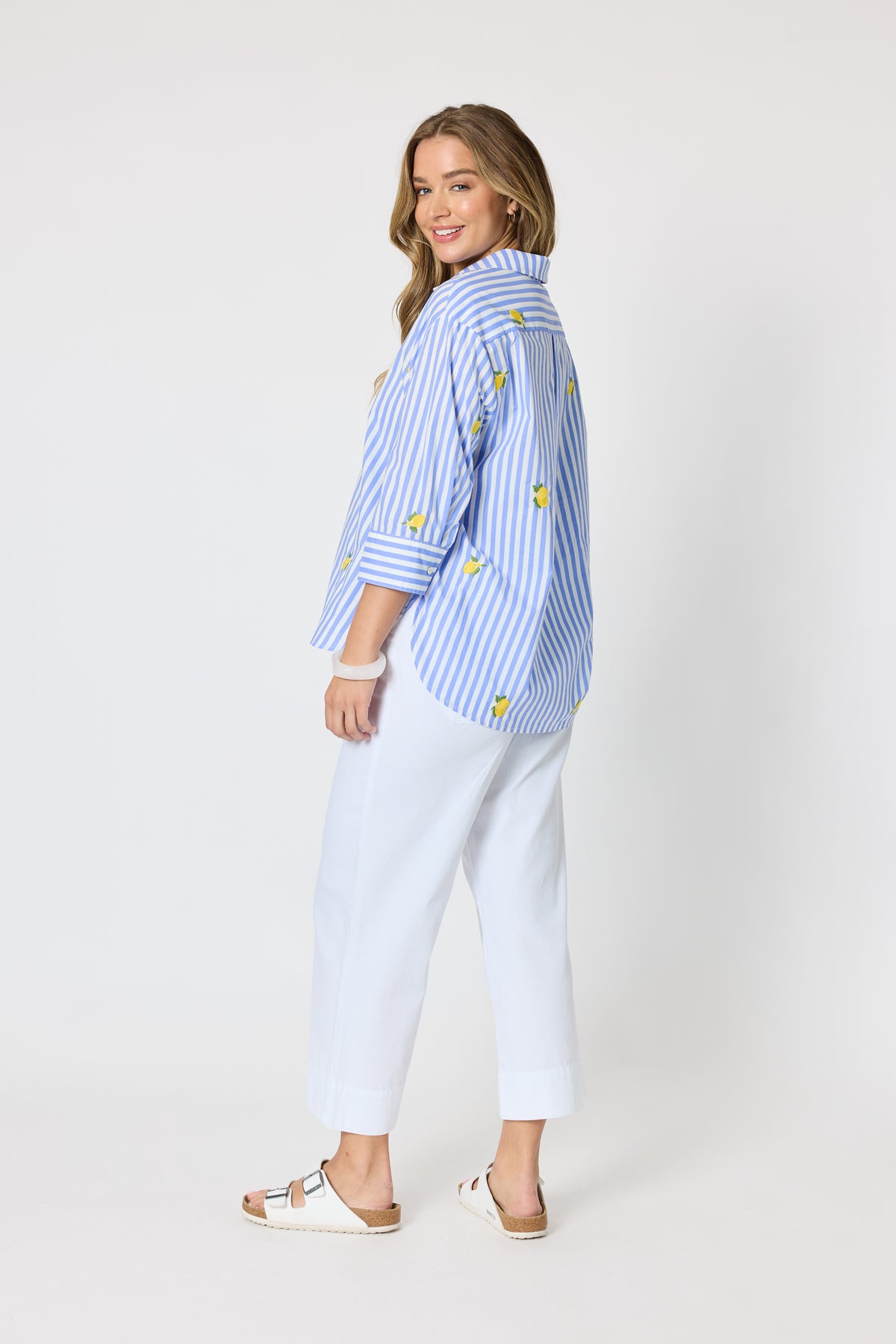 Threadz Spritz Stripe Shirt - Blue/White