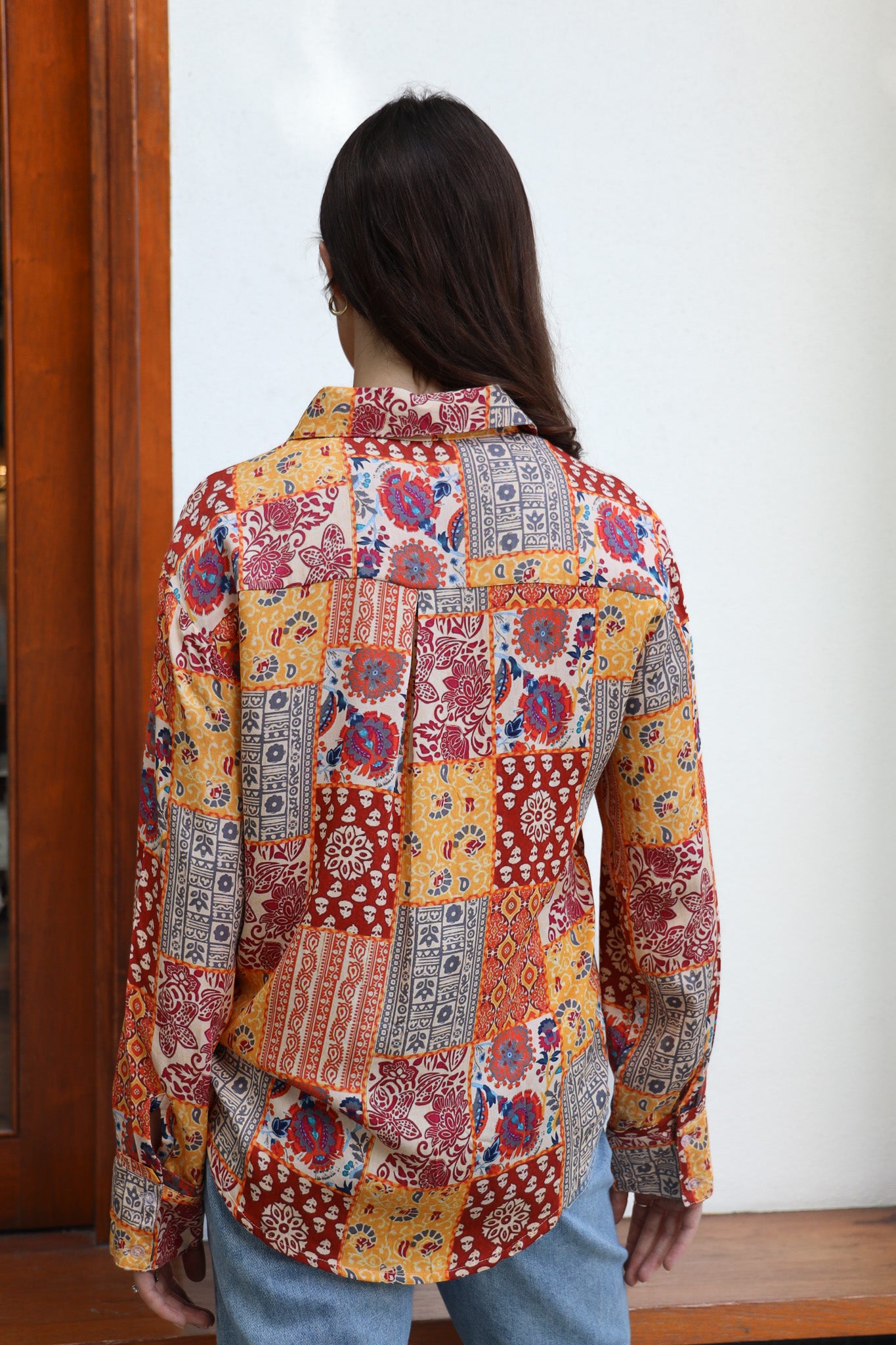 Joop & Gypsy Patchwork Bloom Shirt - Rust