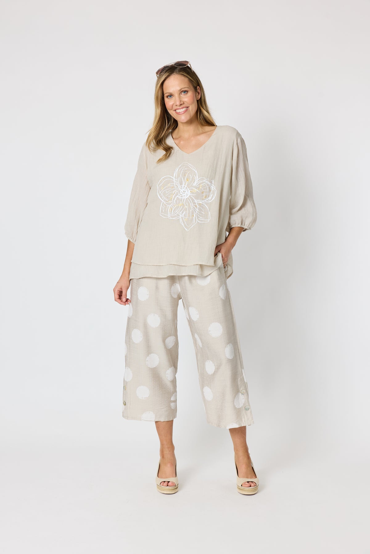Clarity Camellia Top - Natural