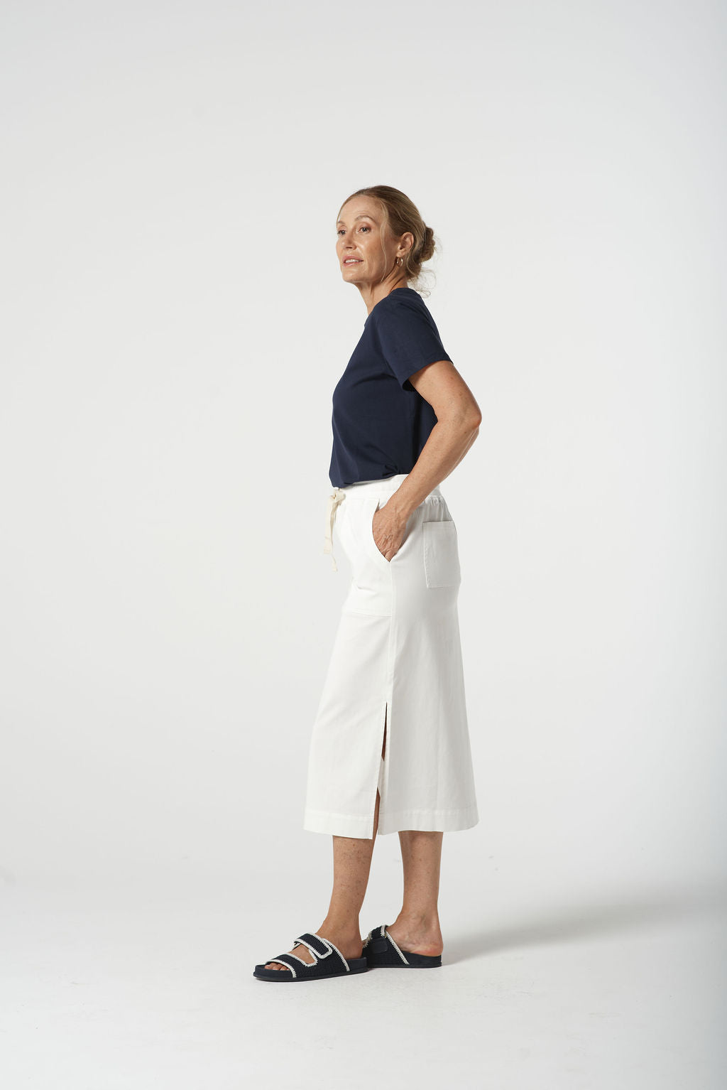Goondiwindi Cotton Long Casual Skirt - White