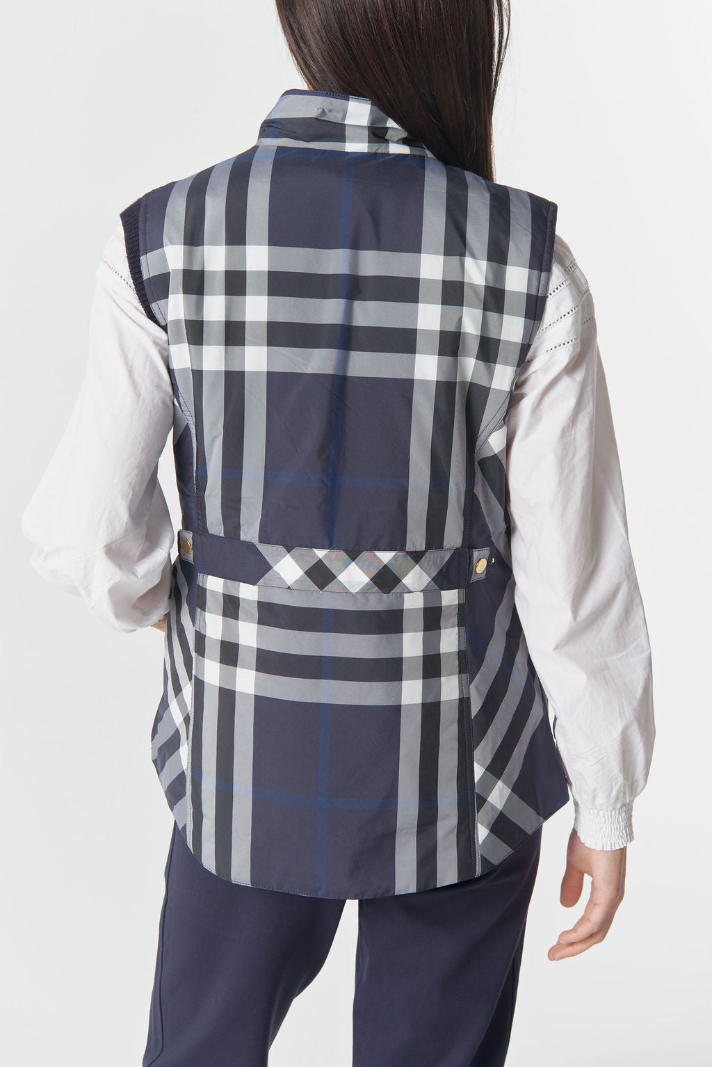 Goondiwindi Cotton The Rider Vest - Navy Check