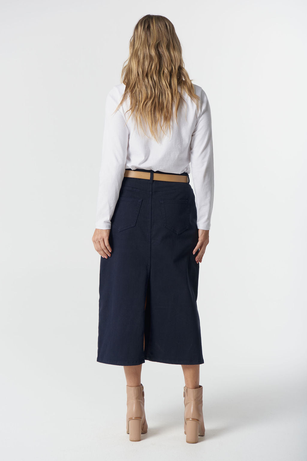 Goondiwindi Cotton 5 Pocket Maxi Skirt - Dark Navy