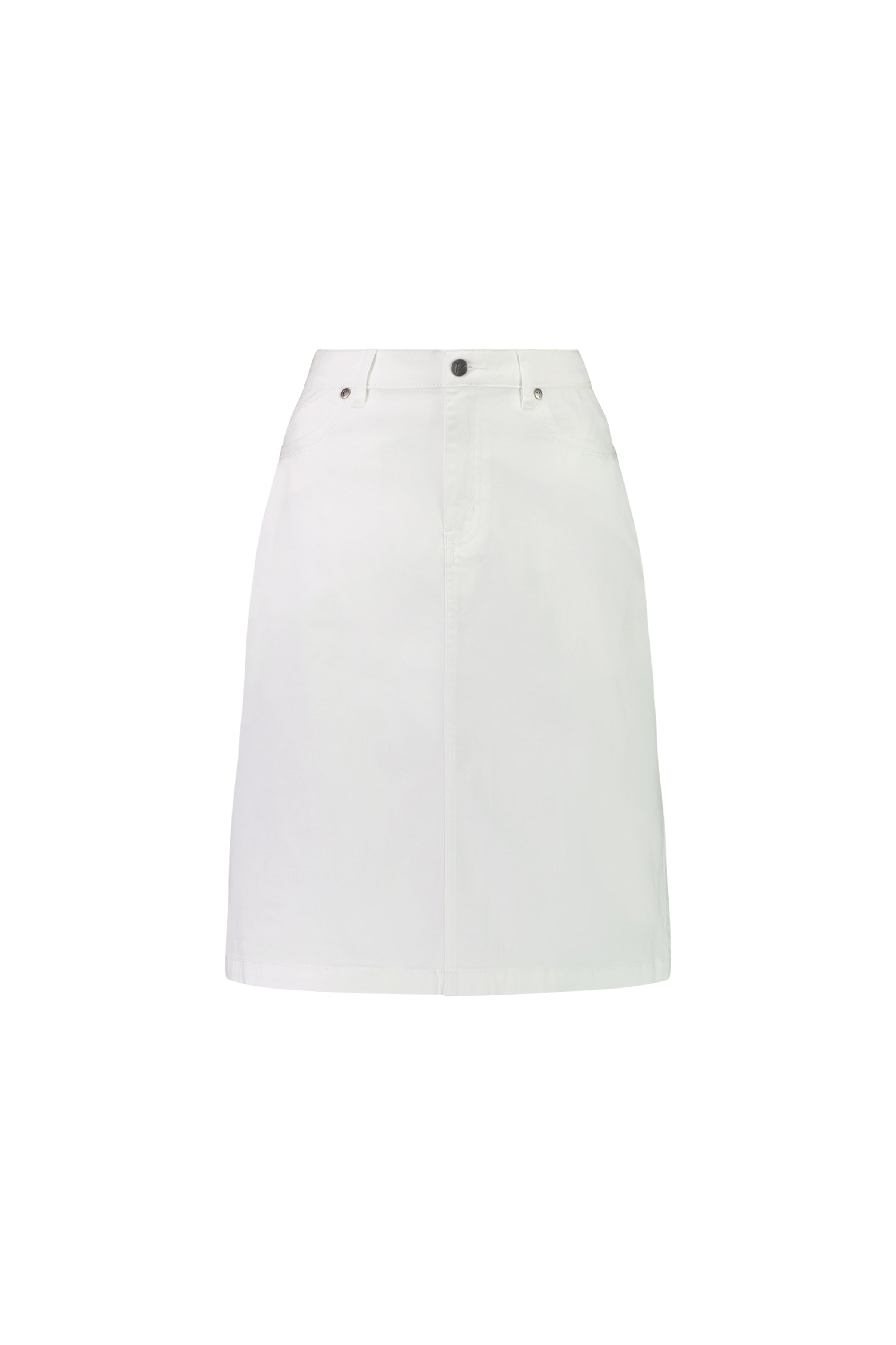 Vassalli Plain Skirt - White