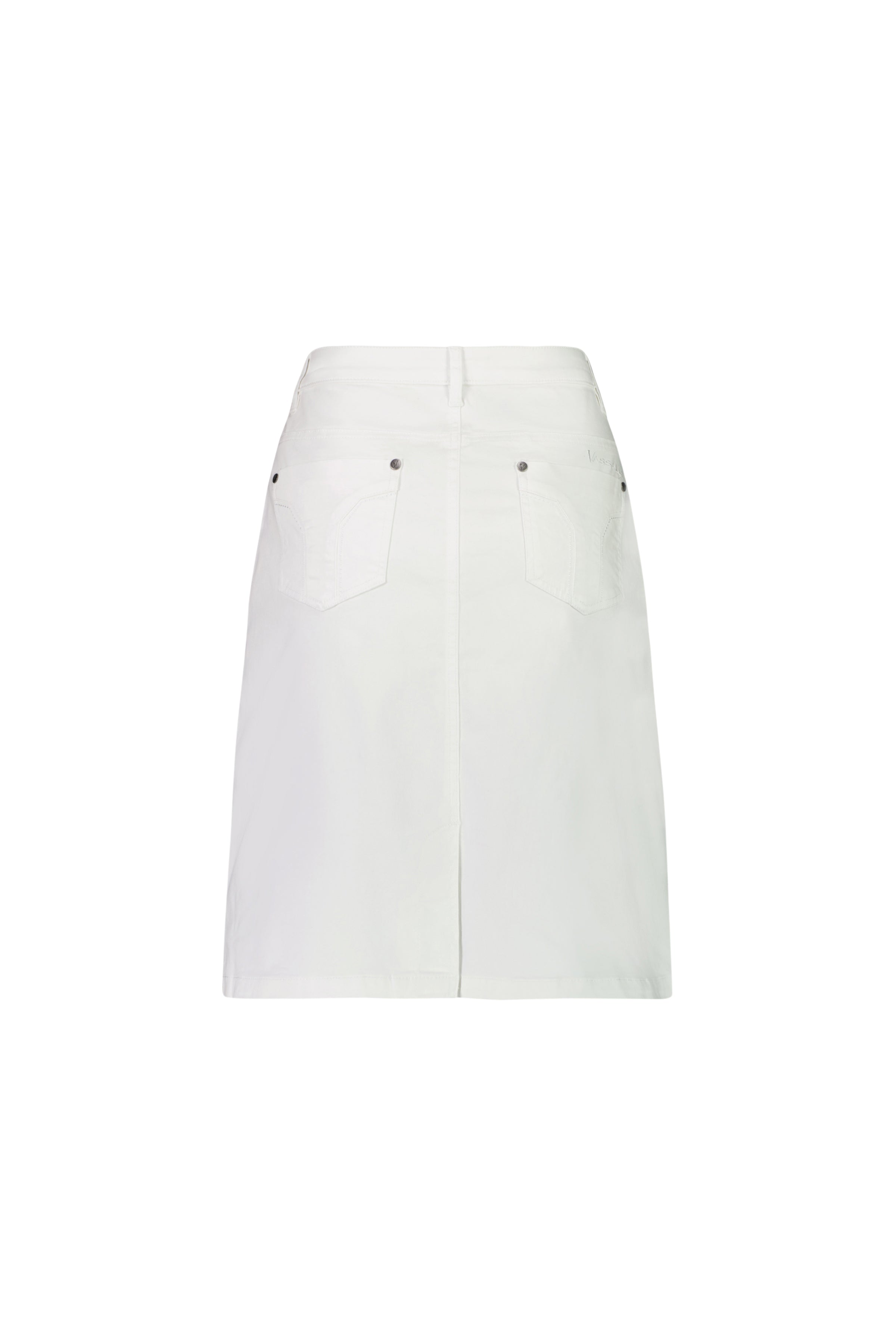 Vassalli Plain Skirt - White