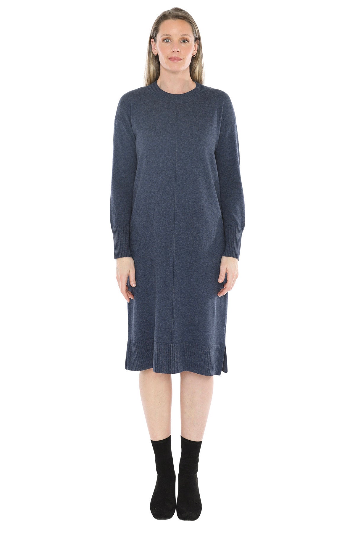 Jump Seam Detail Dress - Indigo Marle