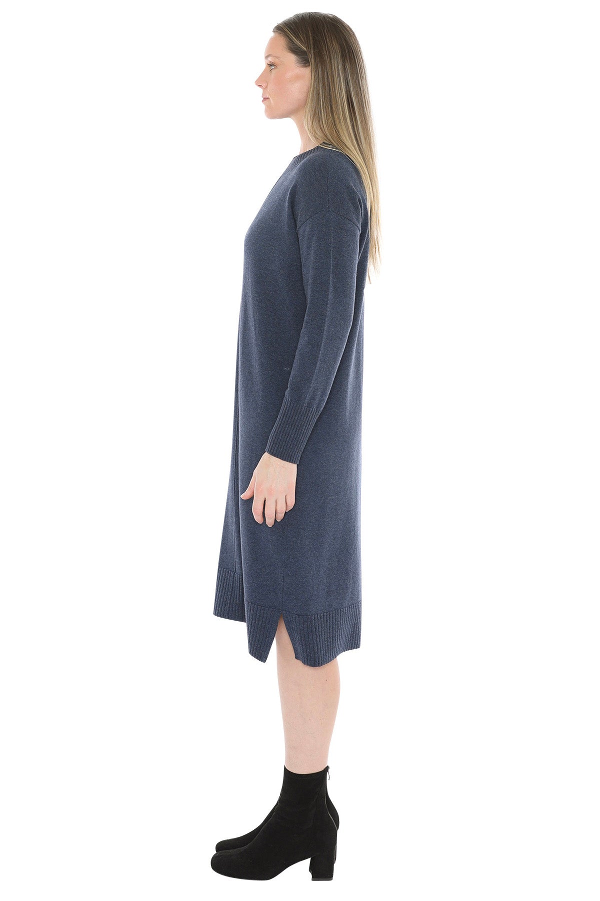 Jump Seam Detail Dress - Indigo Marle