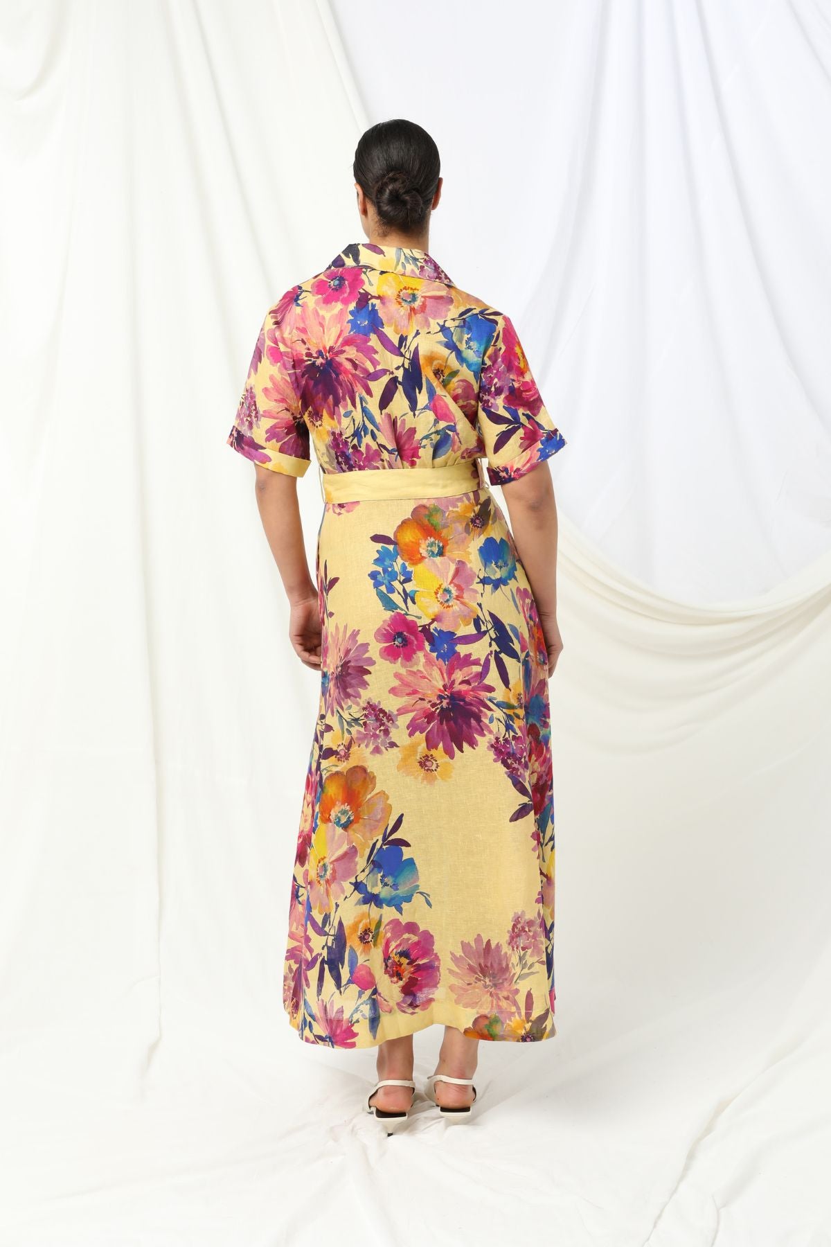 Kachel Eliana Maxi Shirt Dress - Golden Dusk
