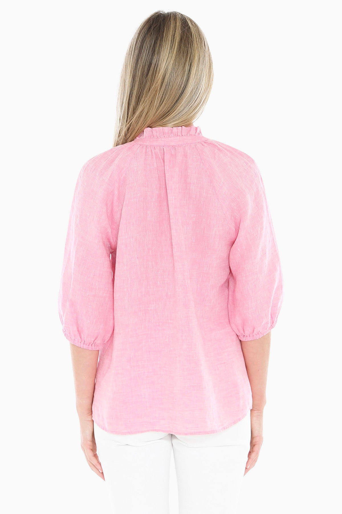 Jump Ruffle Neck Top - Flamingo