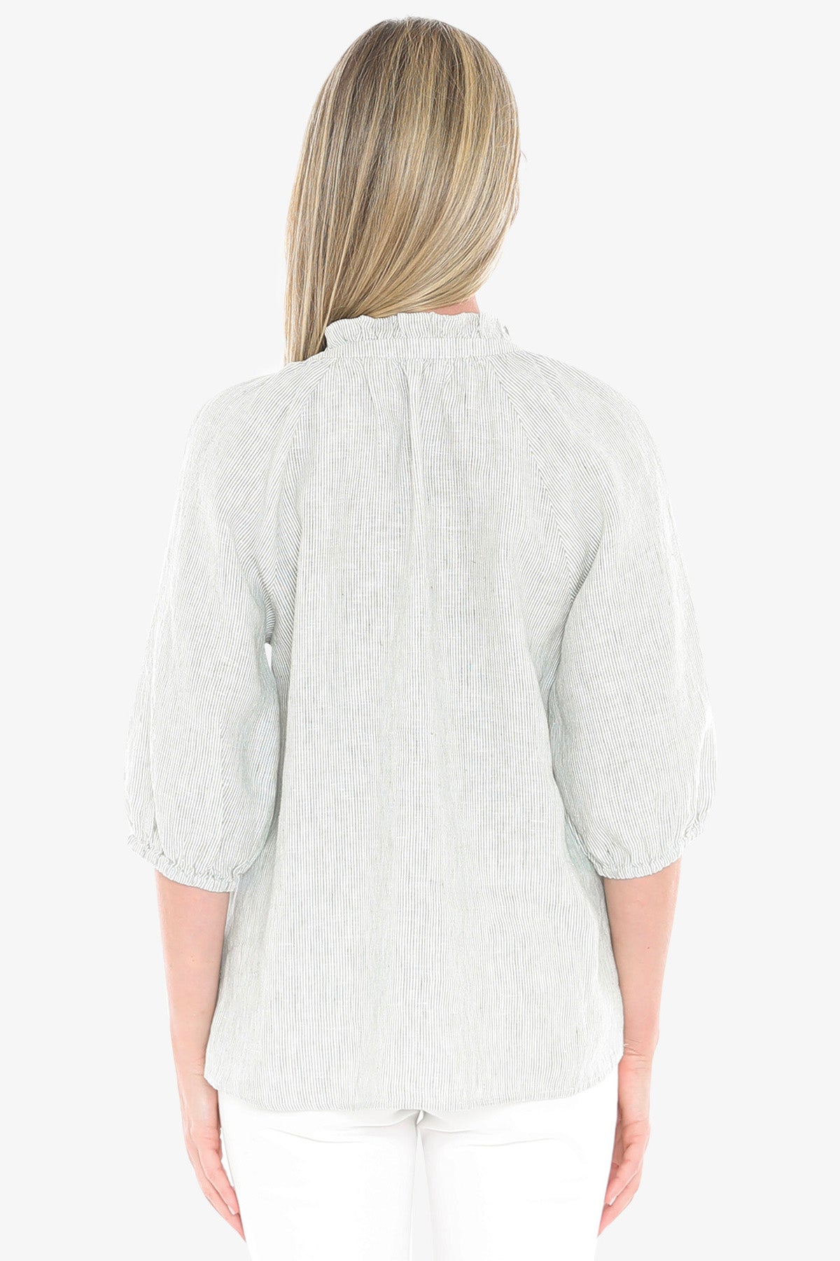Jump Core Stripe Top - Basil/White