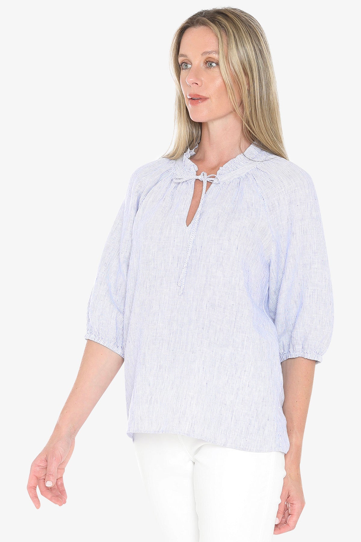 Jump Core Stripe Top - Blue/White