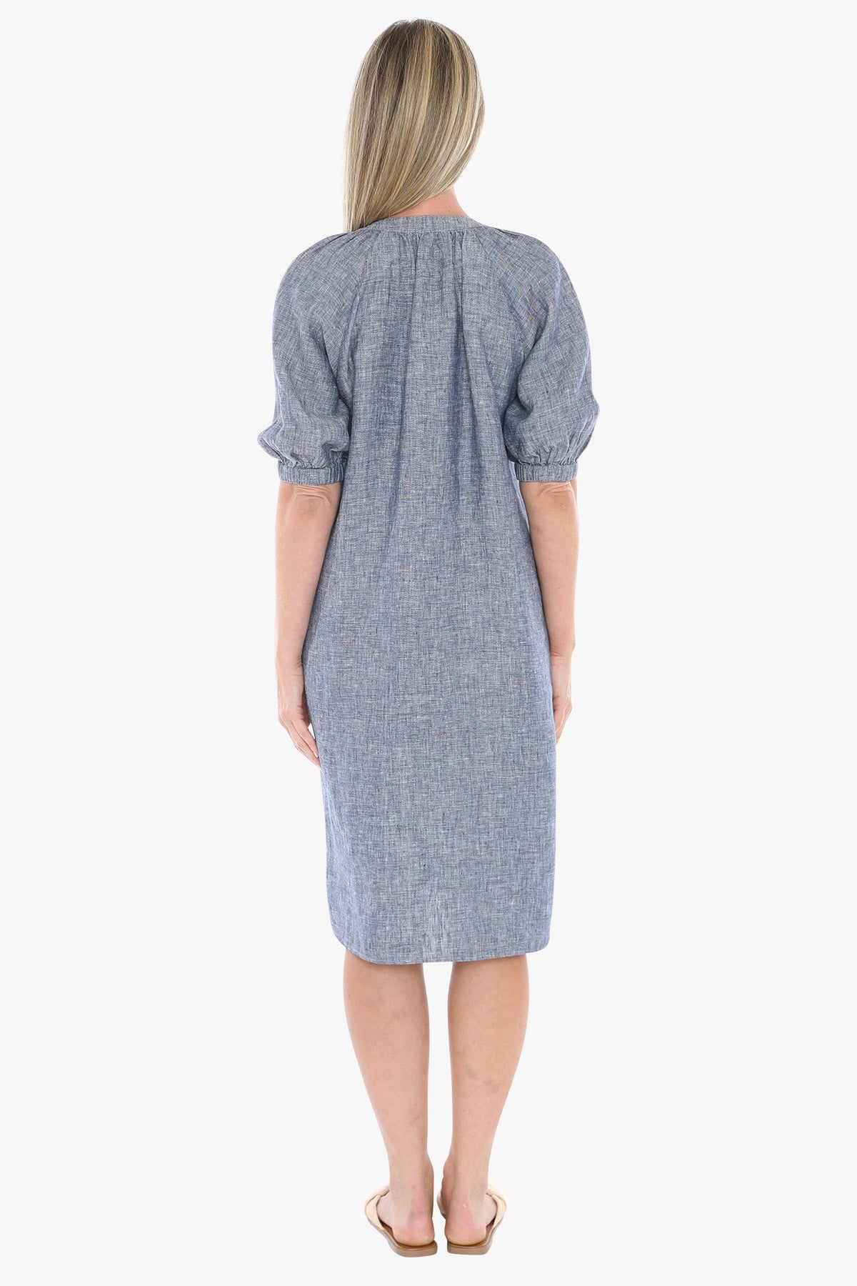 Jump Button Neck Dress - Nightsky