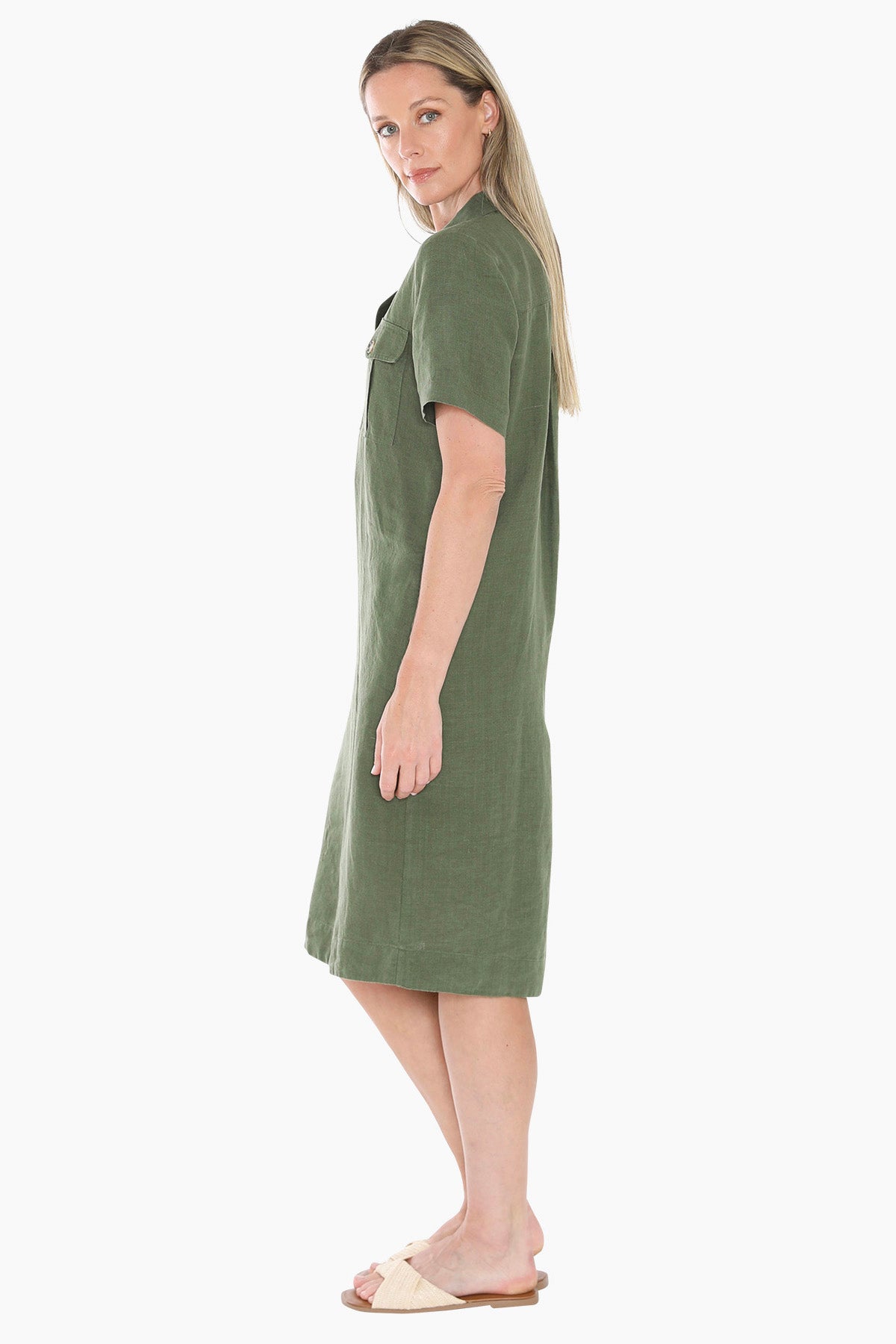 Jump 2 Pocket Dress - Basil
