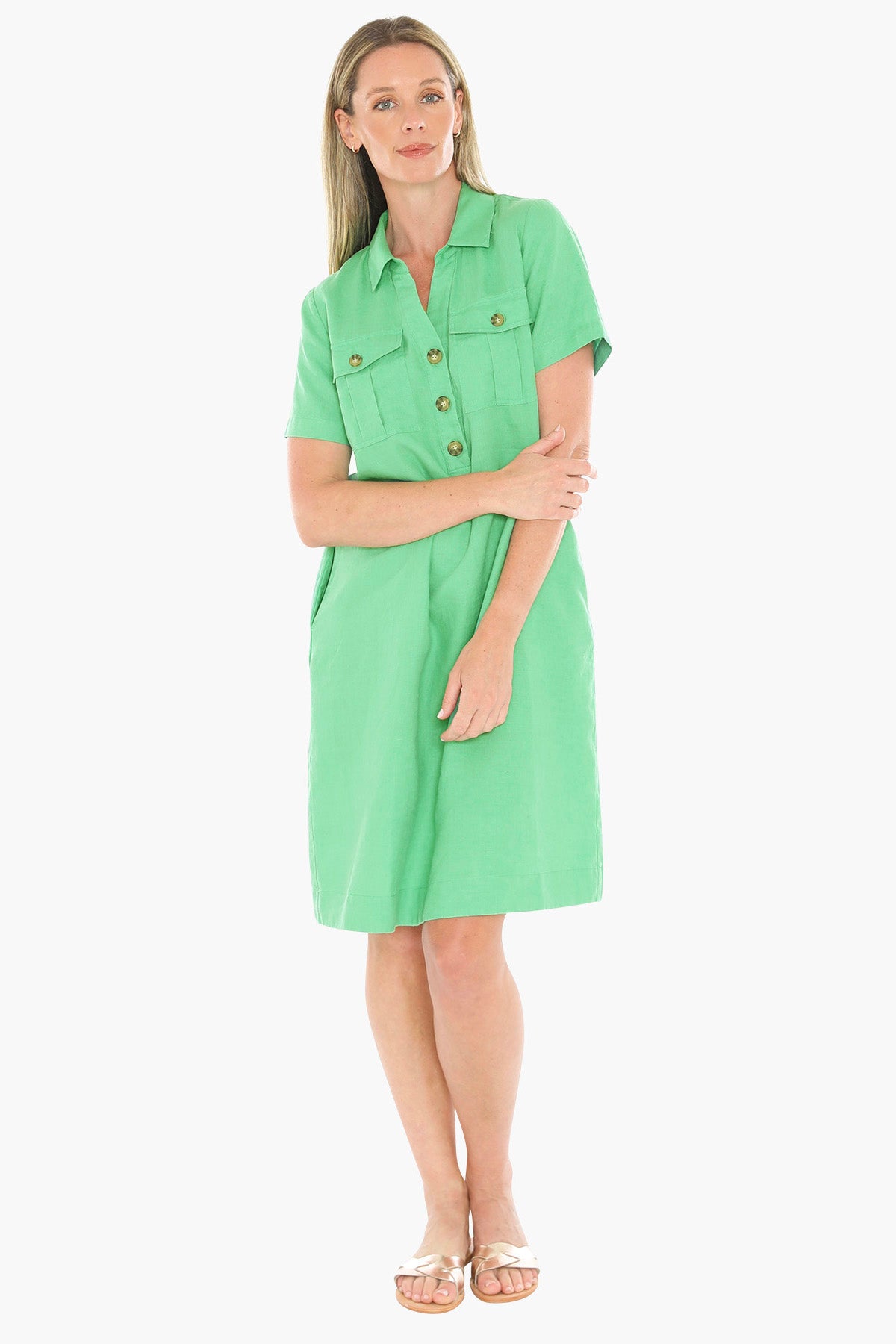 Jump 2 Pocket Dress - Apple