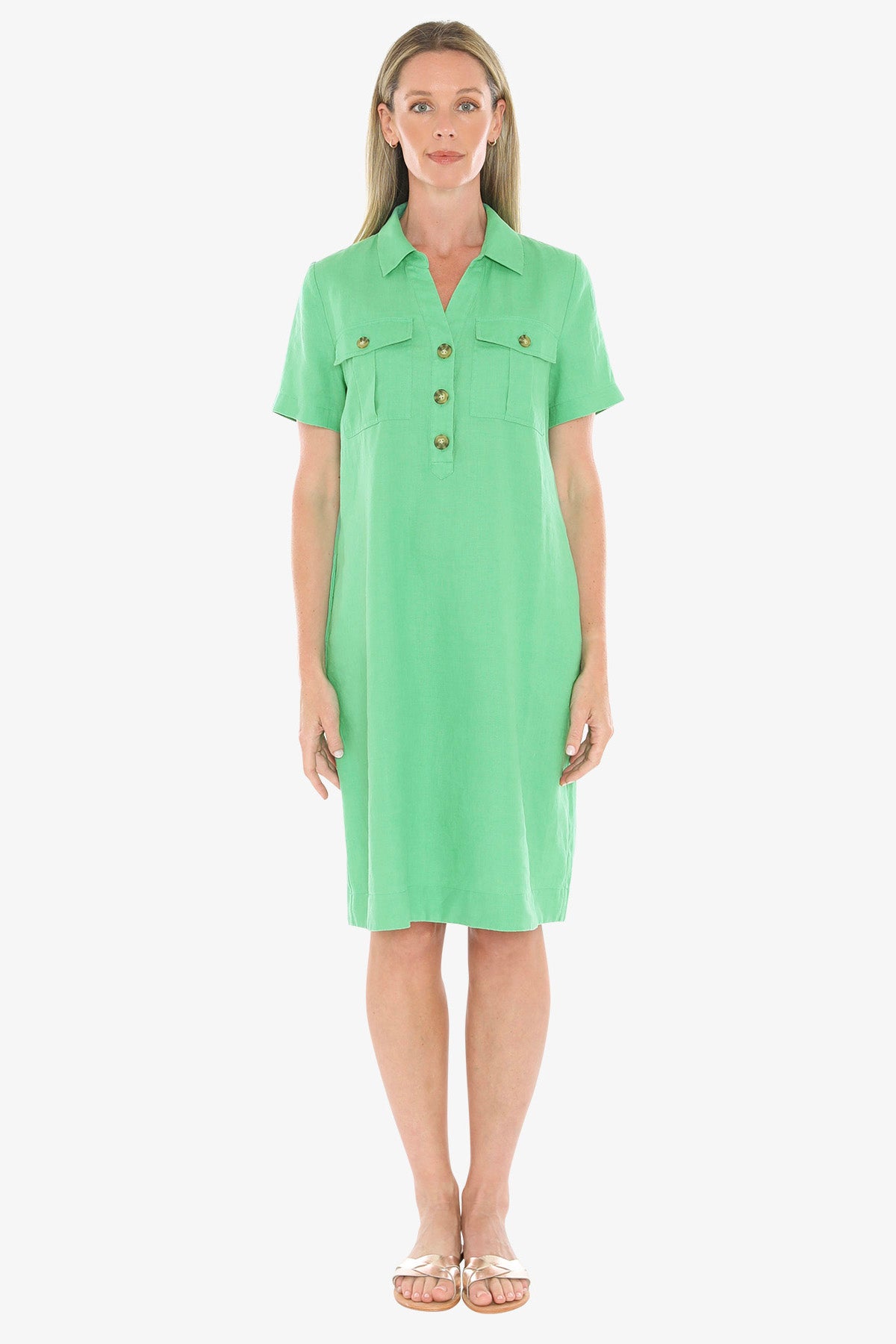 Jump 2 Pocket Dress - Apple