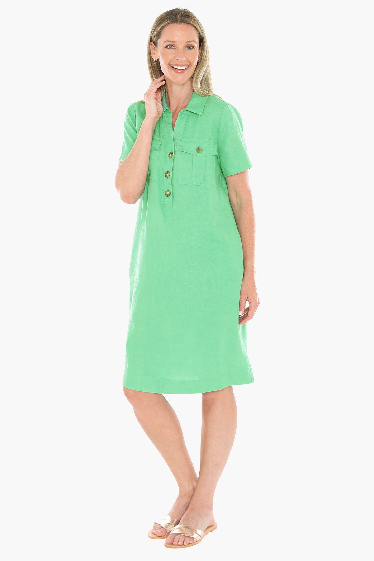 Jump 2 Pocket Dress - Apple