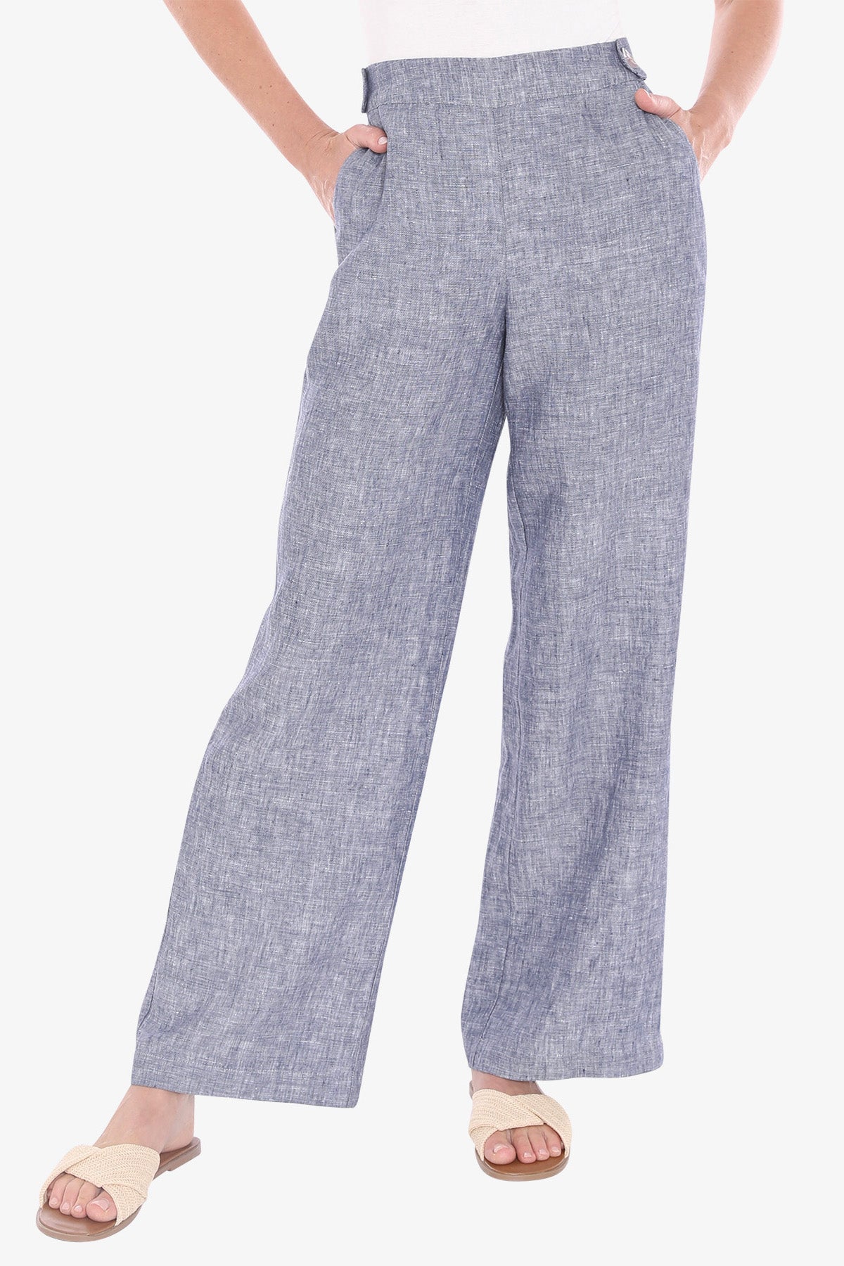 Jump Button Tab Pant - Nightsky