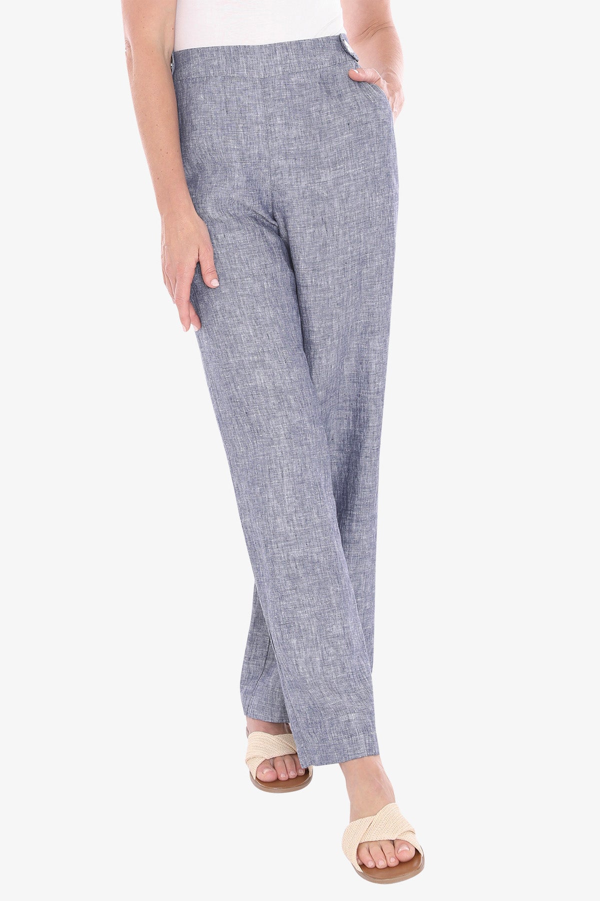 Jump Button Tab Pant - Nightsky