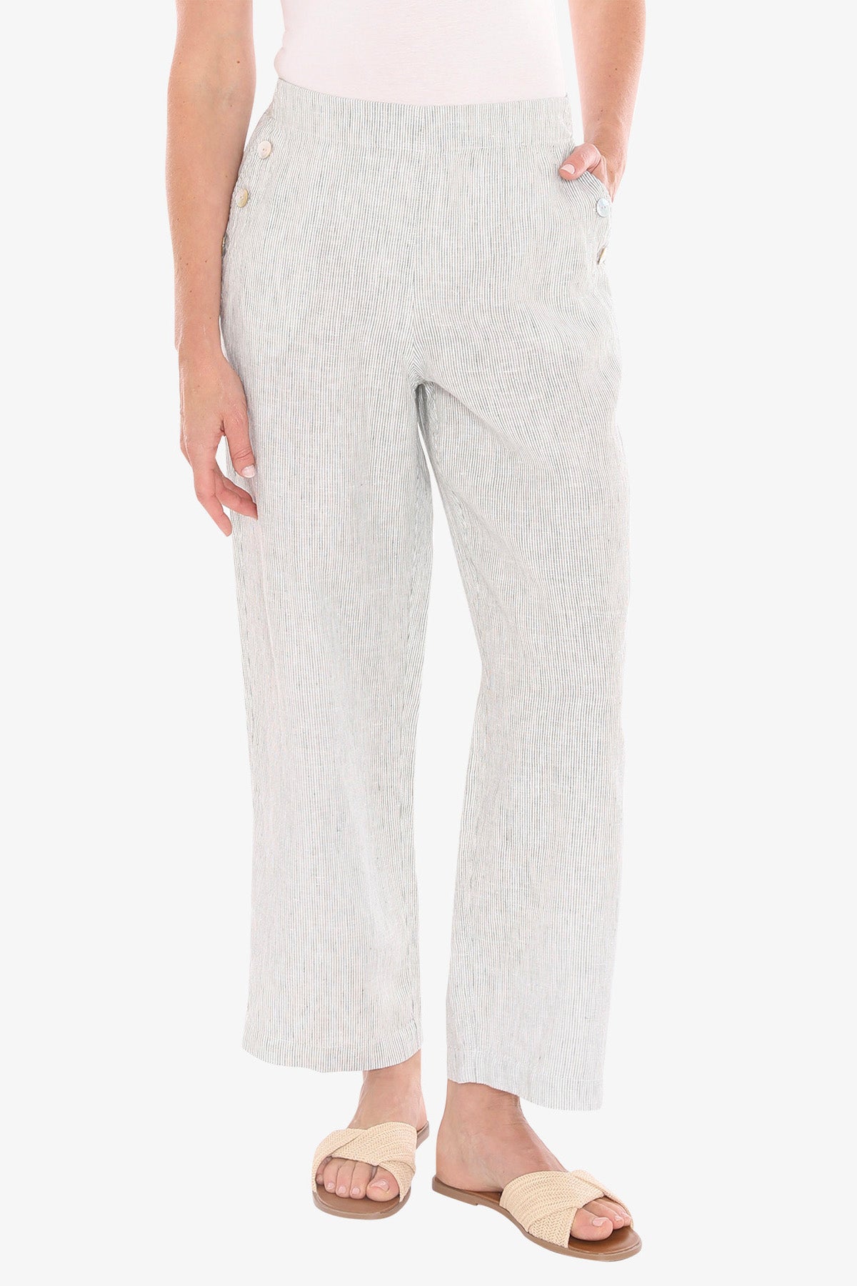 Jump 7/8 Core Pants - Basil/White