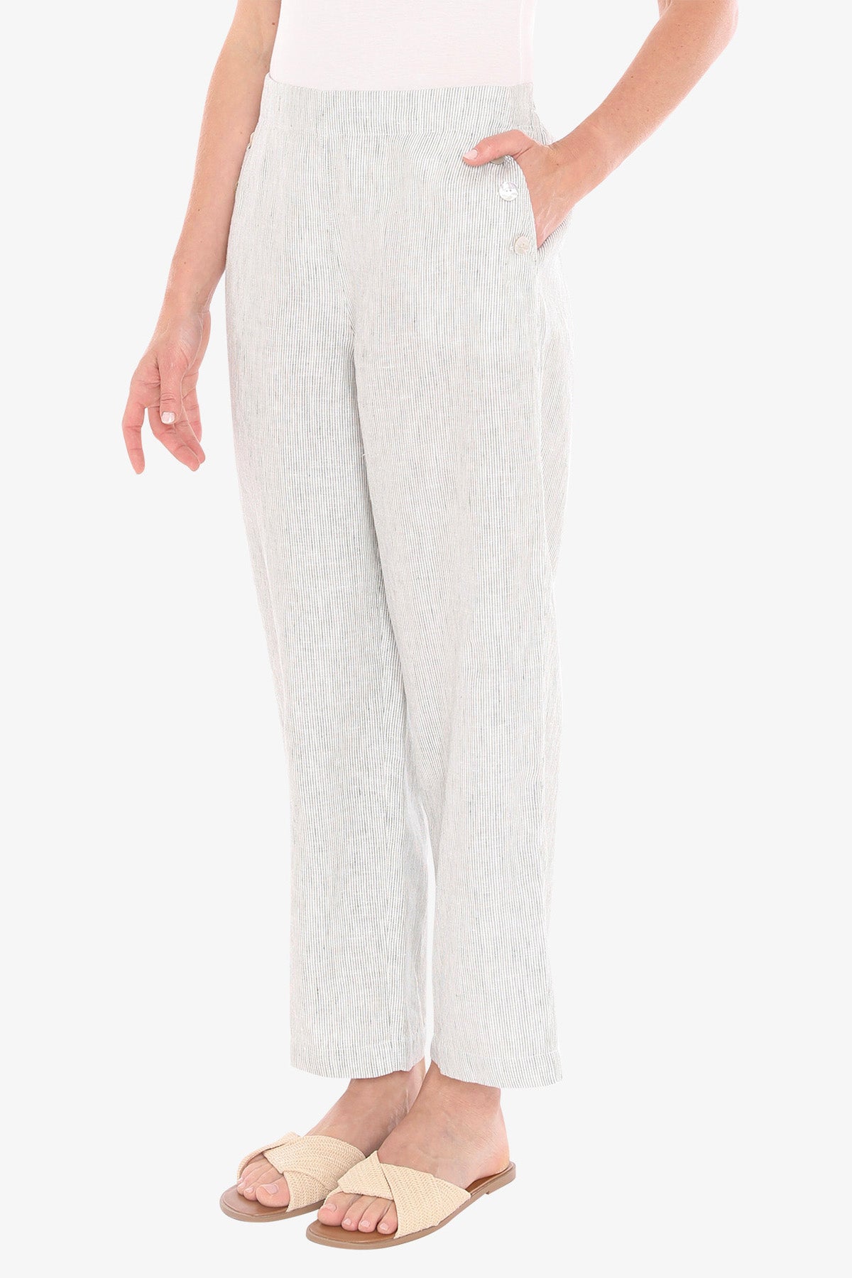 Jump 7/8 Core Pants - Basil/White