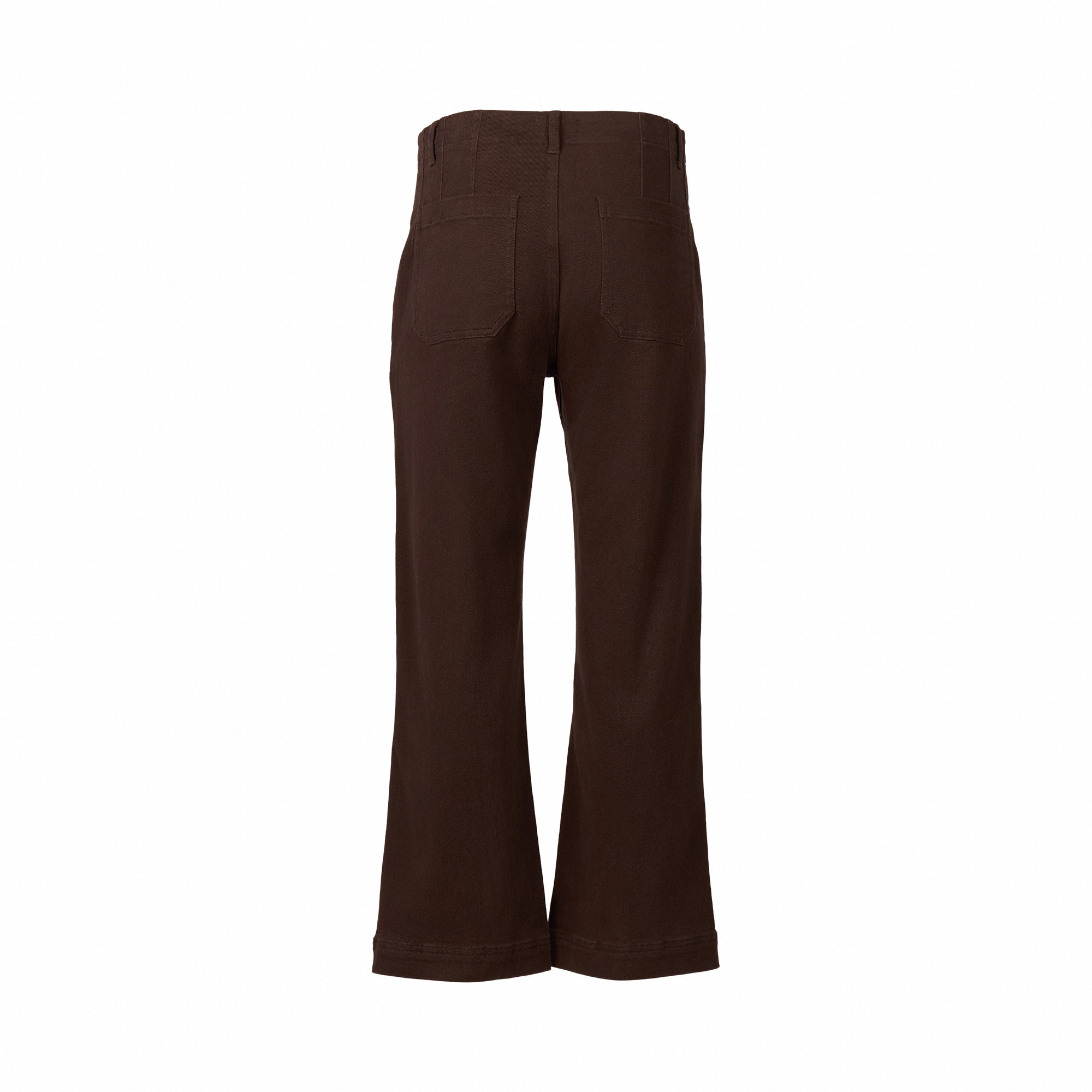 Vassalli Wide Leg Ankle Grazer Jean - Chocolate