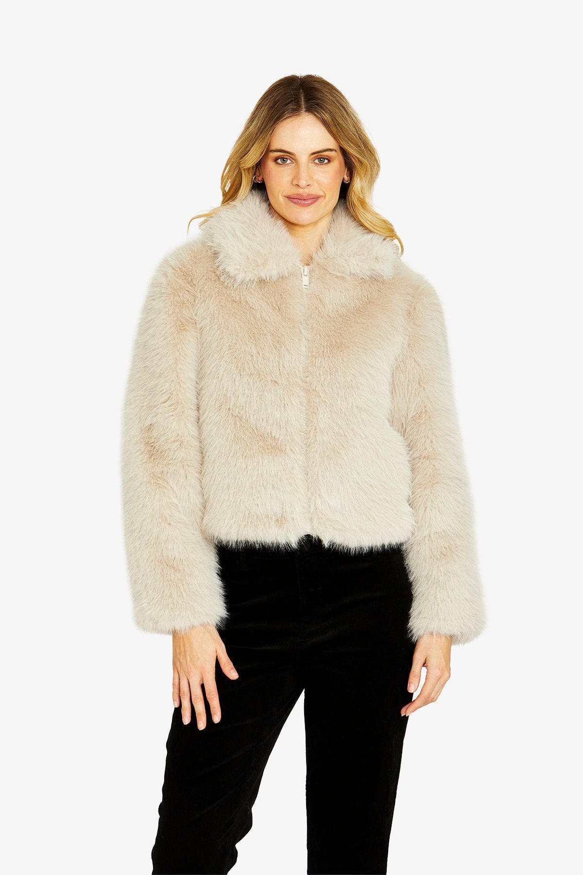 Ping Pong Wintour Faux Fur Jacket - Ivory