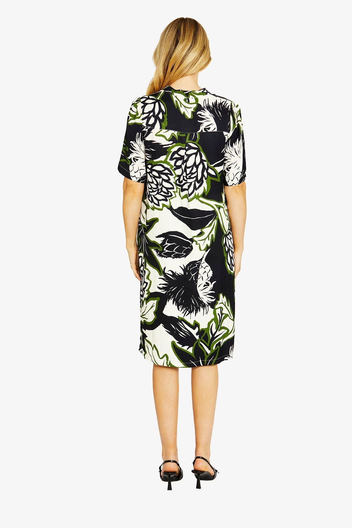 Ping Pong Abstract Floral Shift Dress